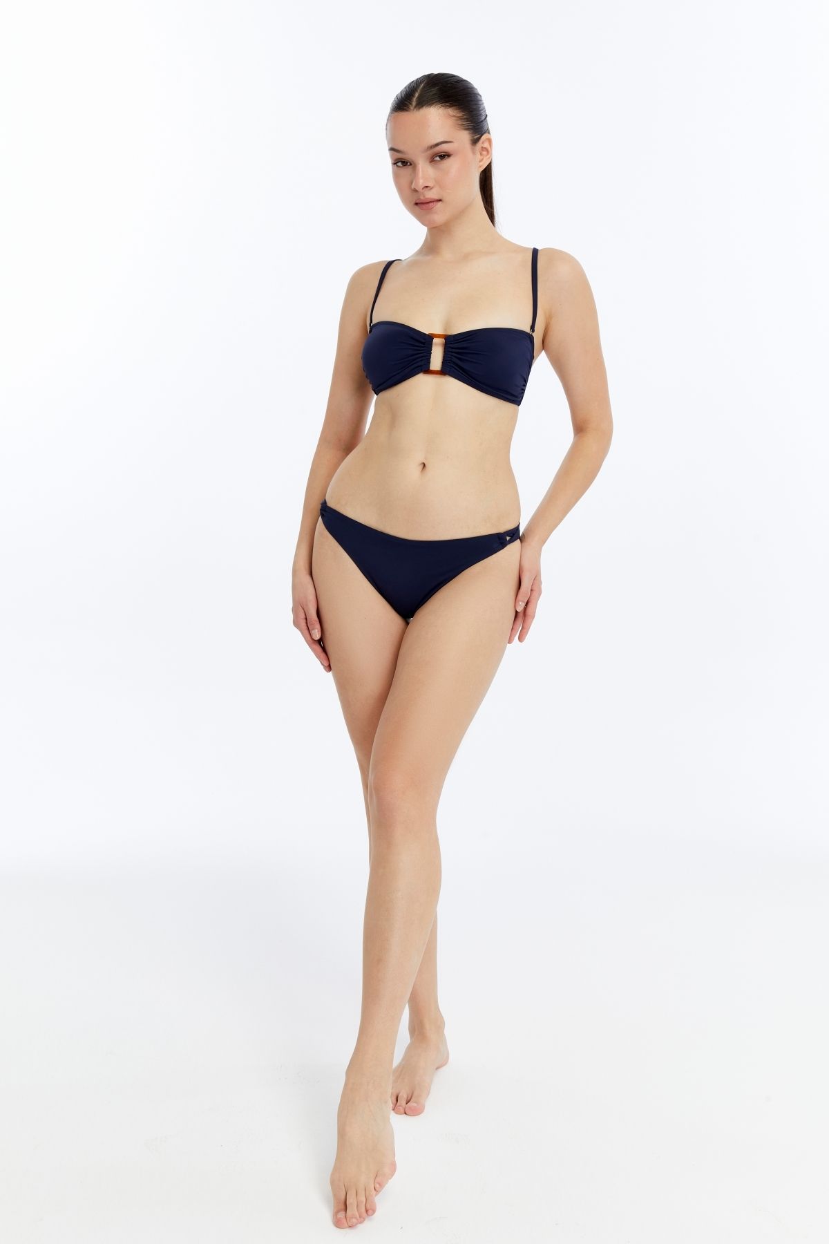 LOVELY THINGS EVE YANI DETAYLI BİKİNİ ALT - Lacivert Renk