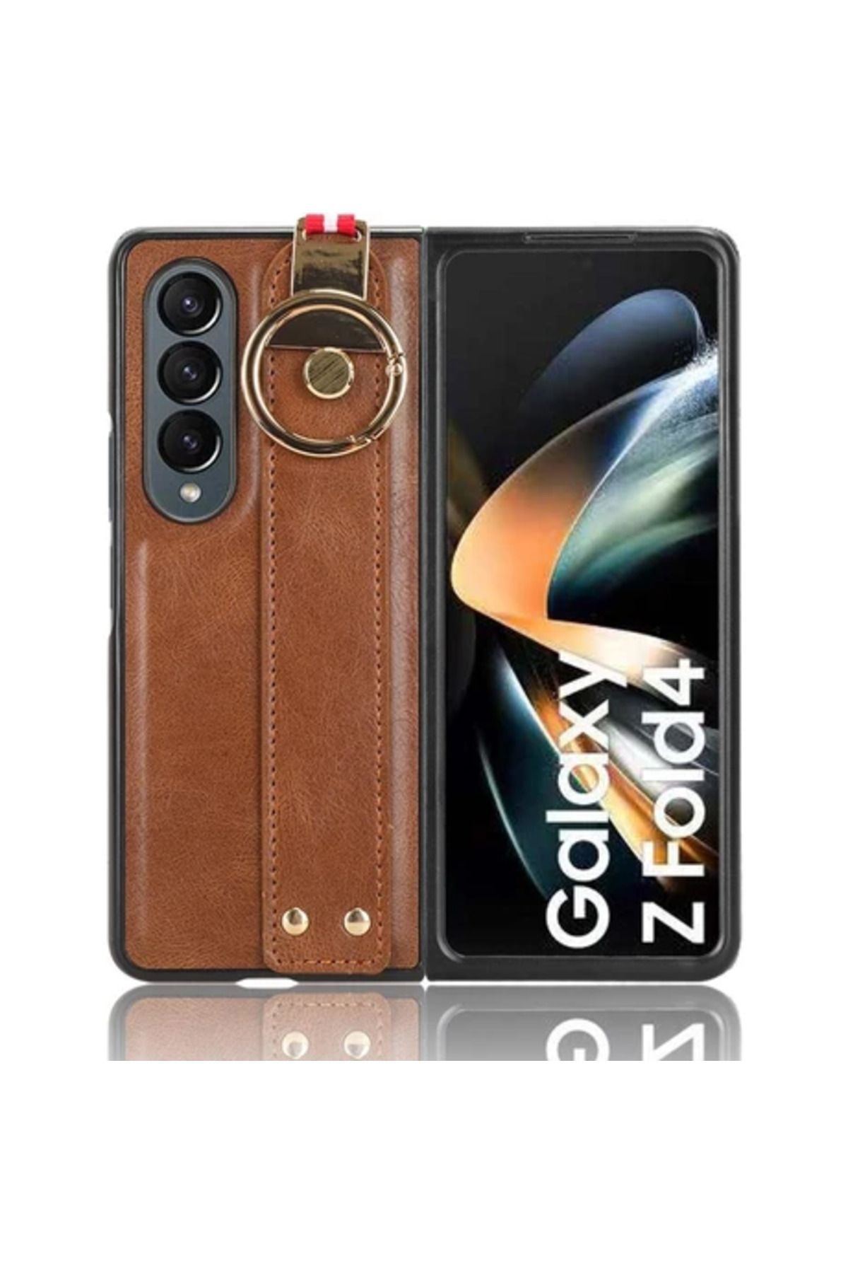 Obay Mays Shop Galaxy Z Için Kılıf Fold 4 Uyumluluk Kolaylık Bilek Kayışı Pu