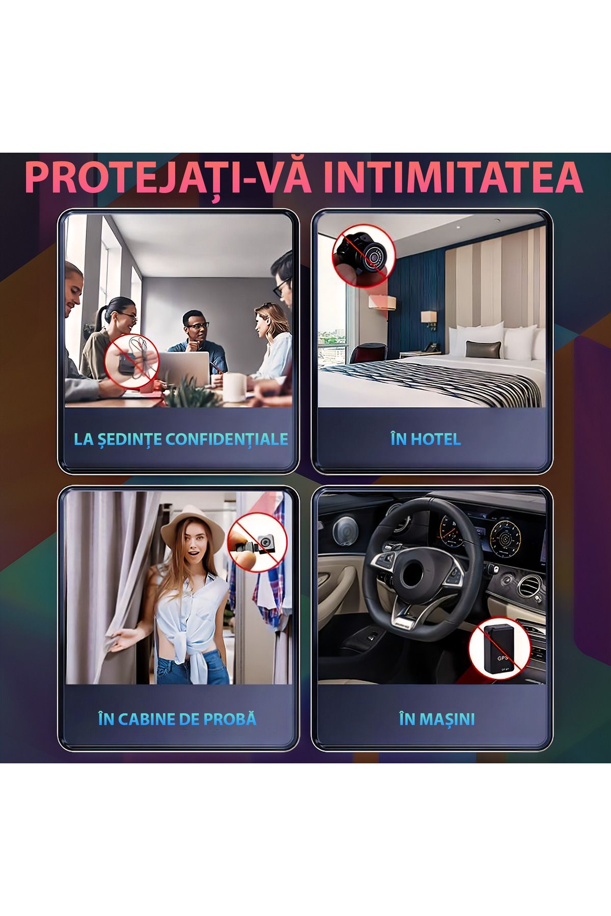 Spionescu-Spy device detector, T66, detects hidden cameras, spy microphones, GPS, recorders 5