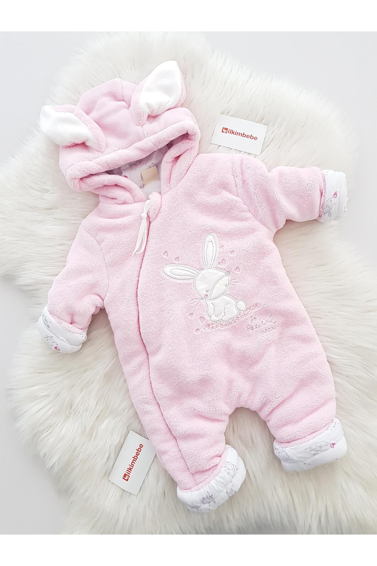 ilkimbebe Tavşanlı Fermuarlı Welsoft Bebek Tulumu