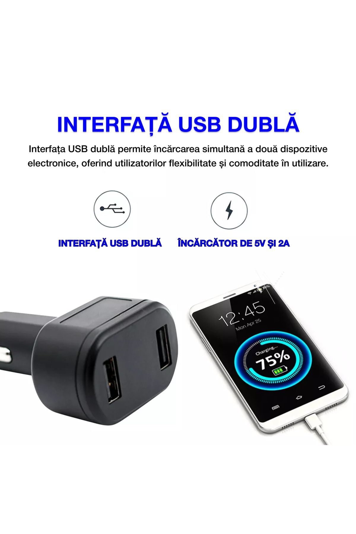 Spionescu-Car charger with fast charging and GPS tracker, D6, 4G, dual USB interface, real-time location 4
