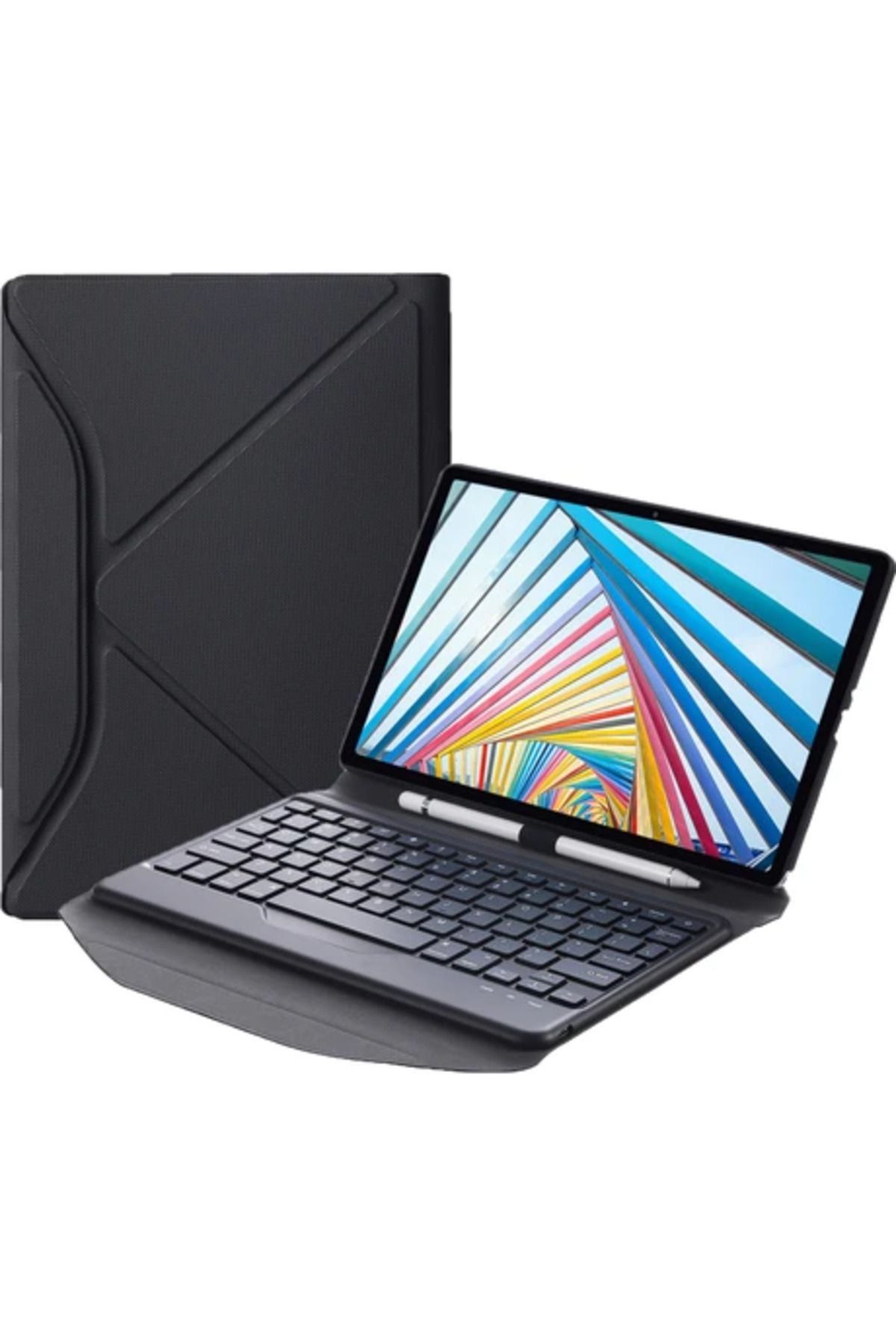 Obay Zunhai Klavye + M10 Için Kılıf Plus 10.3 Inç TB-X606 (Siyah + Siyah)