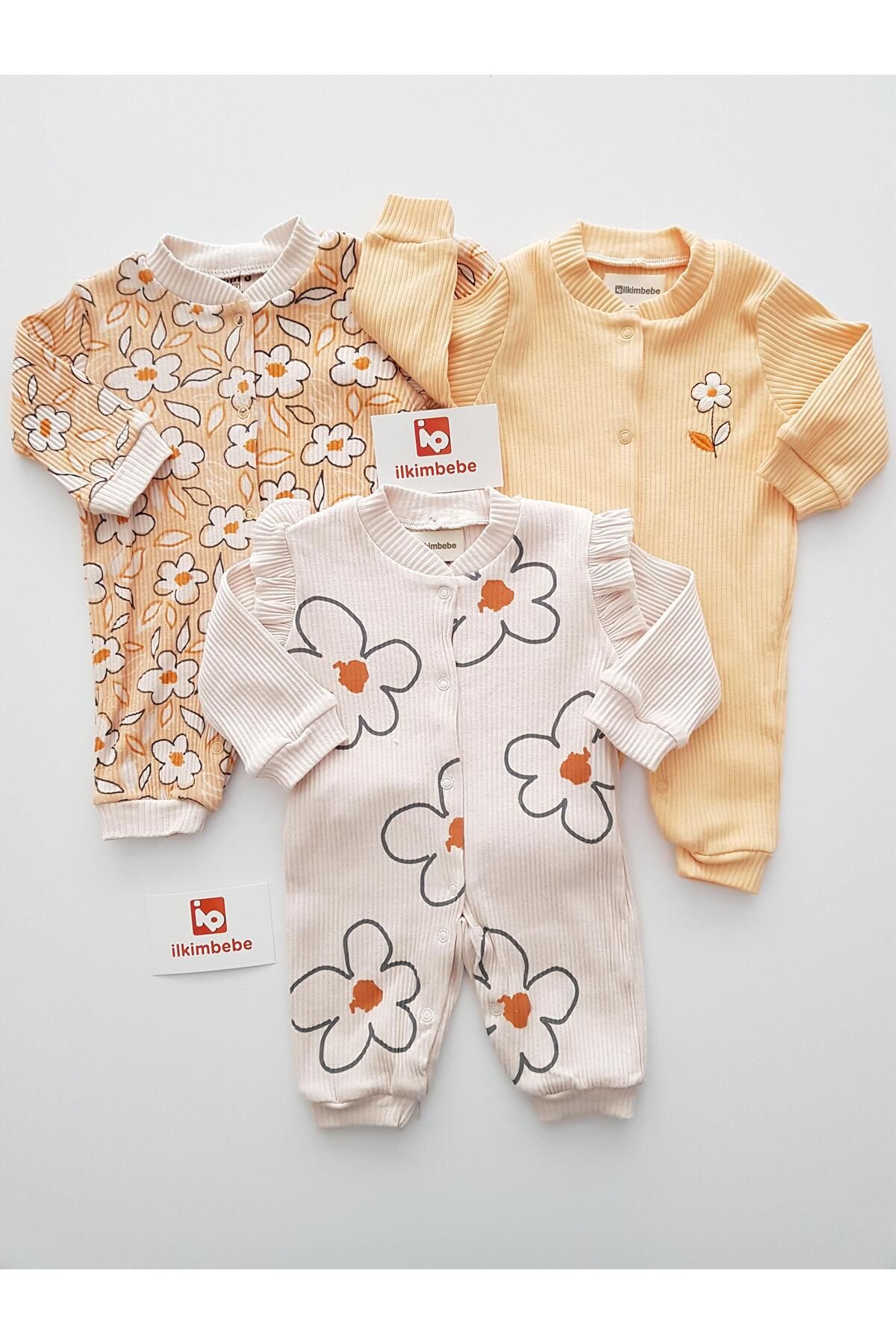 ilkimbebe Papatya 3lü Bebek Tulumu