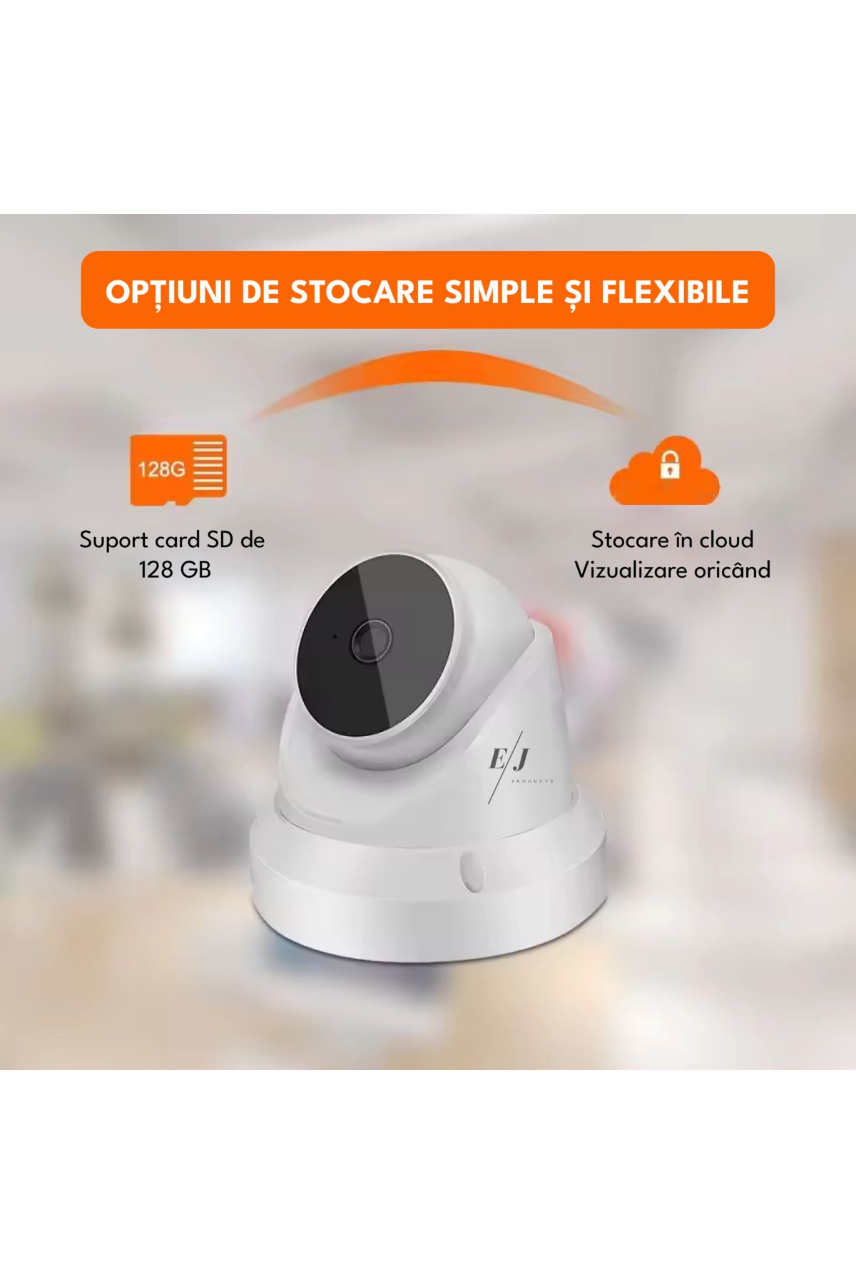 Spionescu-Surveillance camera, Q1, 3MP, 360°, Wifi, rotation, two-way communication, night vision 3