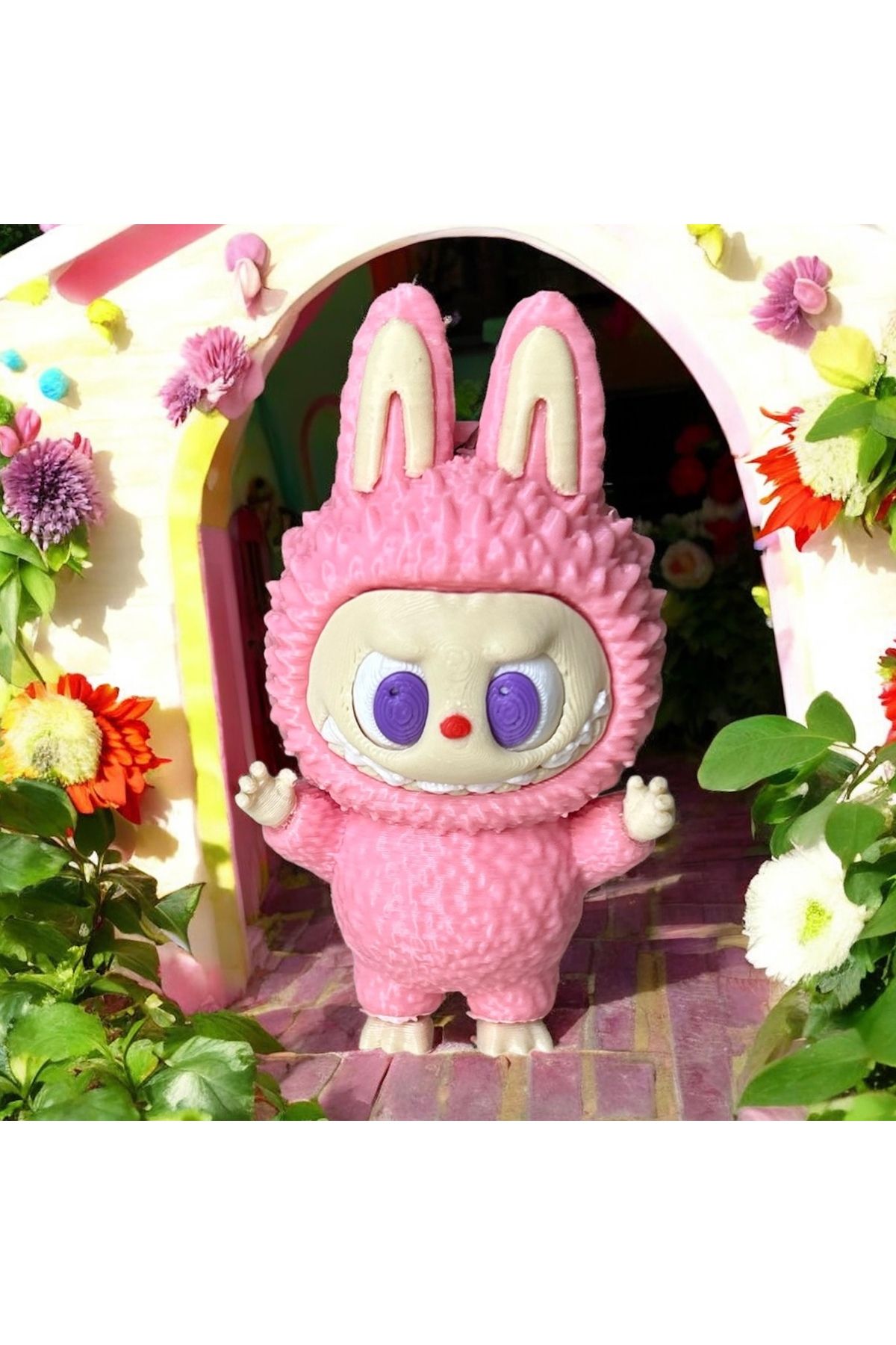 Home Labubu Figür Mini– 3D Baskı Çanta Süsü, Anahtarlık & Aksesuar | Sevimli Mini Dekor - (7.3x4 cm)