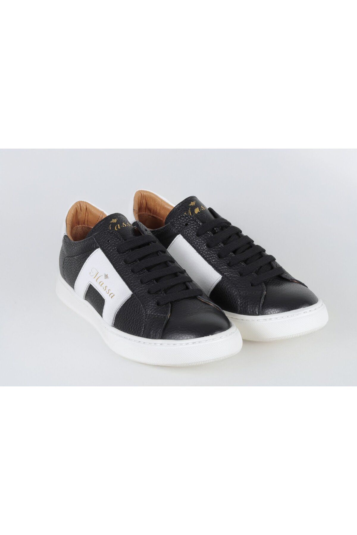 Massa Hakiki Deri Siyah Sneakers-43 - Siyah-01