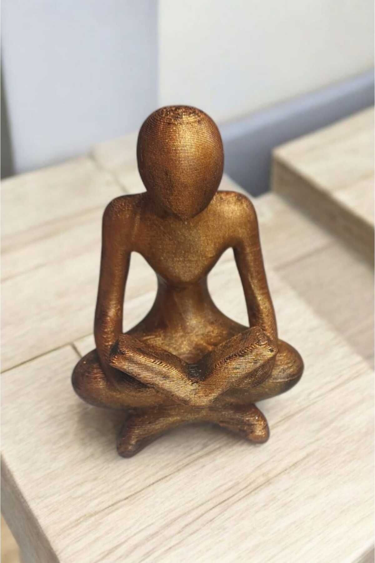 DENGE Kitap Okuyan İnsan Dekoratif Obje -7cm yükseklik