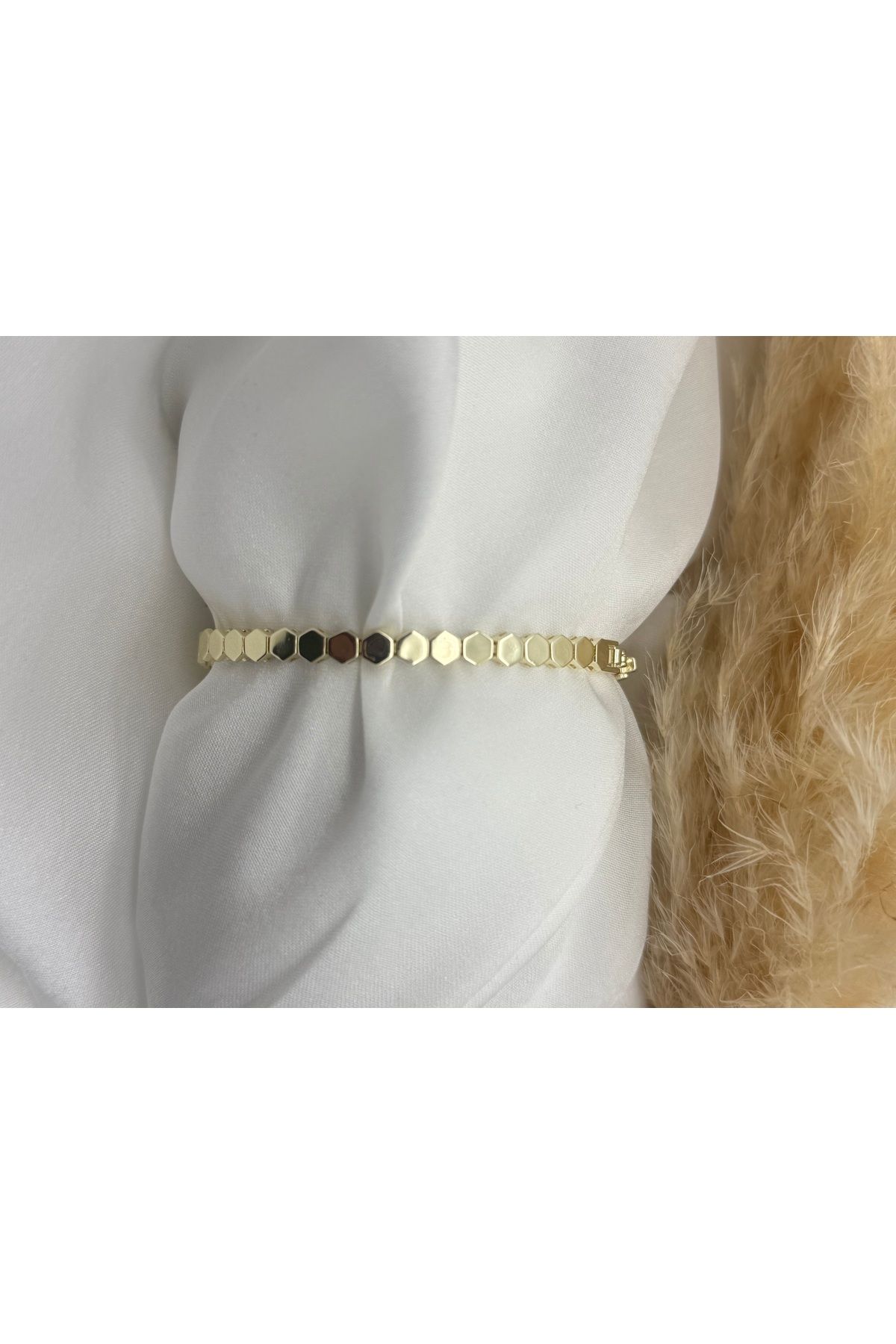 Lunays Xuping Petek Model Kadın Bileklik Gold Renk
