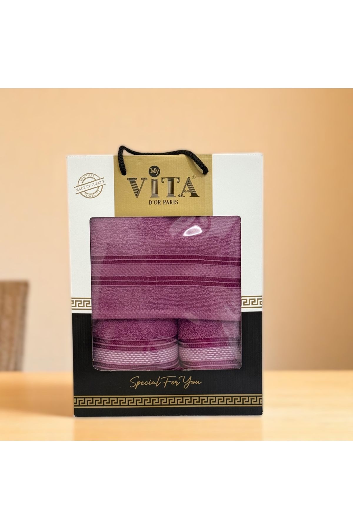 TAKVANOV Premium 3'lü Banyo Havlu Seti-vita