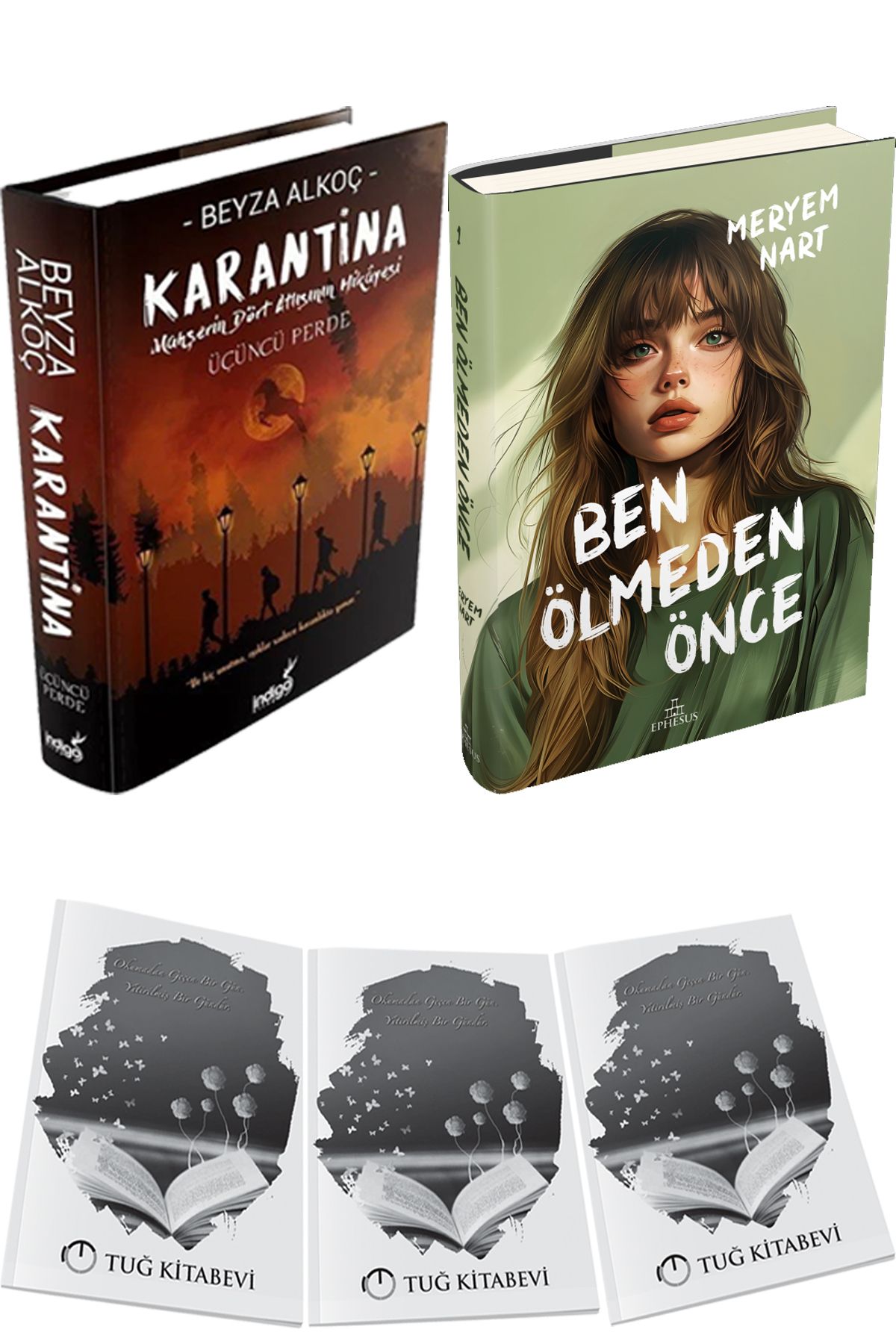 İndigo Kitap Karantina 3 Ciltli ve Ben Ölmeden Önce Ciltli + Hediyeli