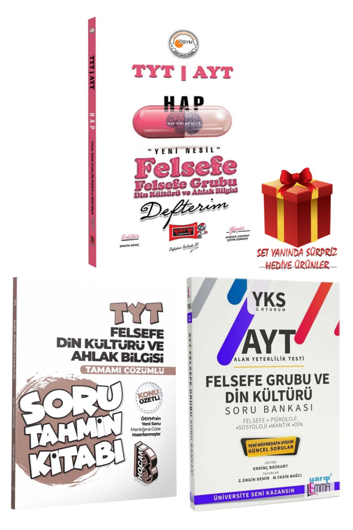 Yargı Yayınları TYT-AYT Hap Felsefe Grubu-Din Kültürü ve Ahlak Bilgisi Defterim+Soru Tahmin Kitabı+Soru Bankası Seti