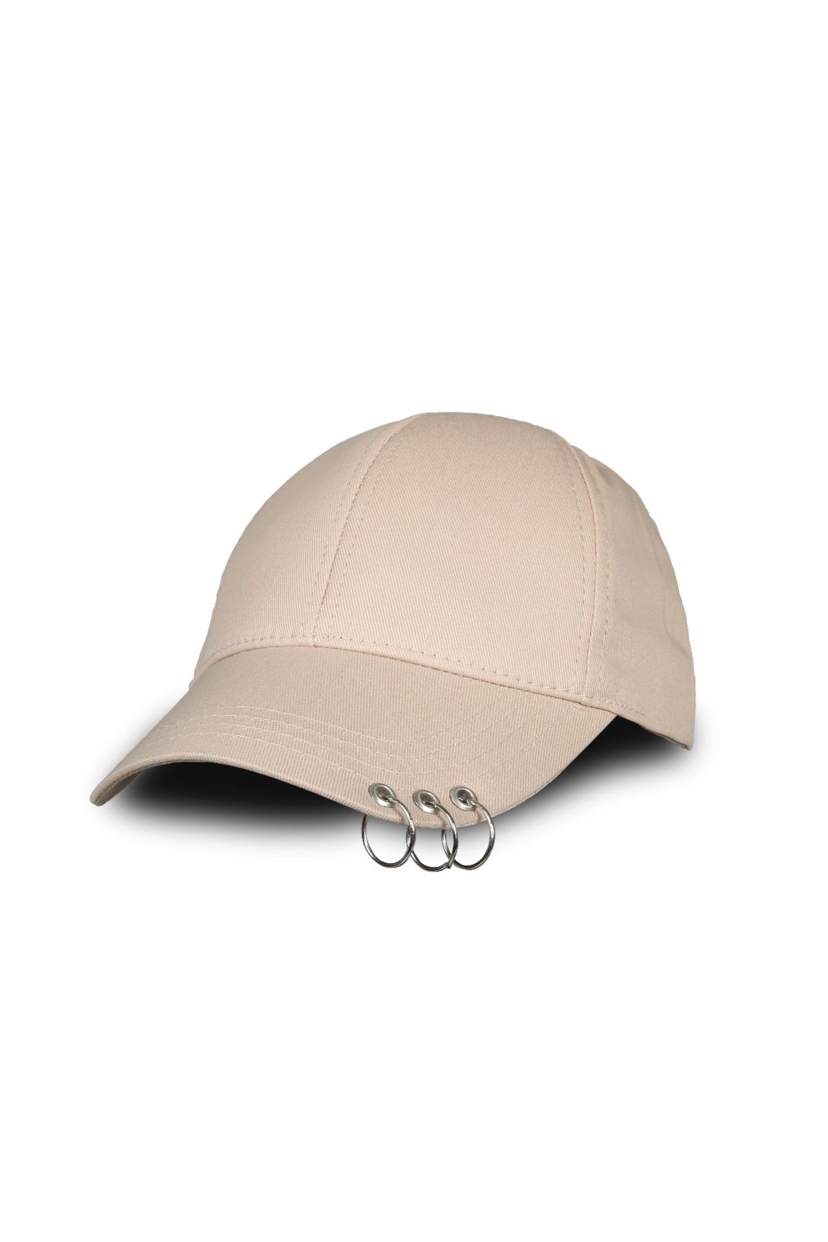 Butik Bej 3 halka piercing model şapka
