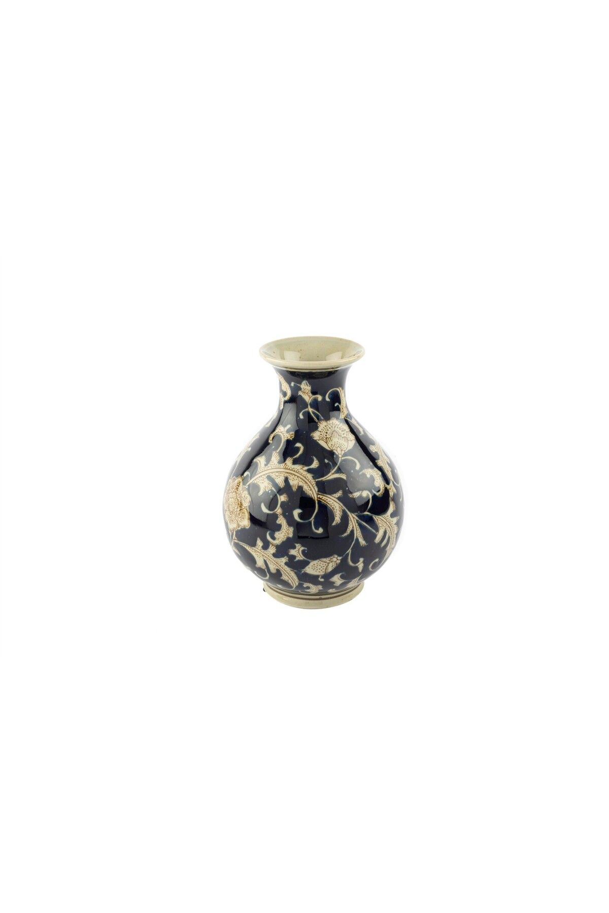 Mikasa Moor MİKASA MOOR Lacivert Bej Desenli Vazo 20x26cm
