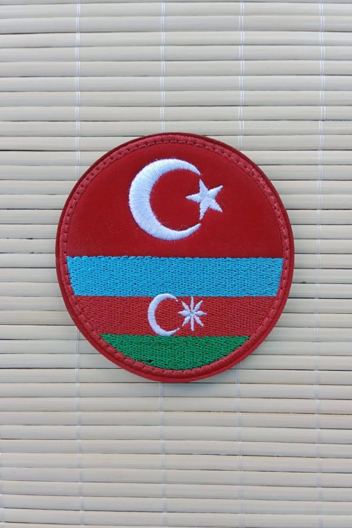 İZMİR ASKERİ MALZEME azerbaycan turkiye bayrakli nakis islemeli arma patch pec