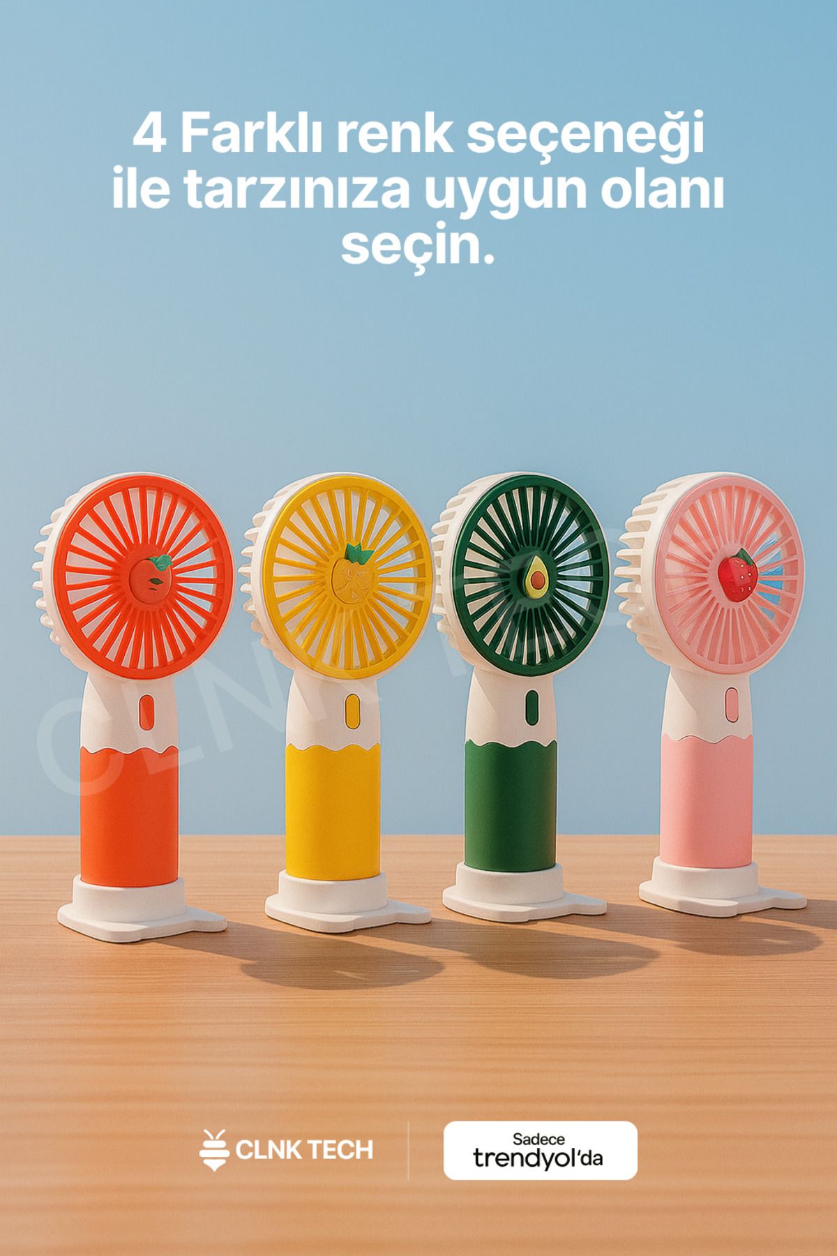 Kensa 2 Si 1 Arada Mini Fan Vantilatör Masaüstü El fanı Turbo Üfleme Telefon Standlı Şarjlı Vantilatör