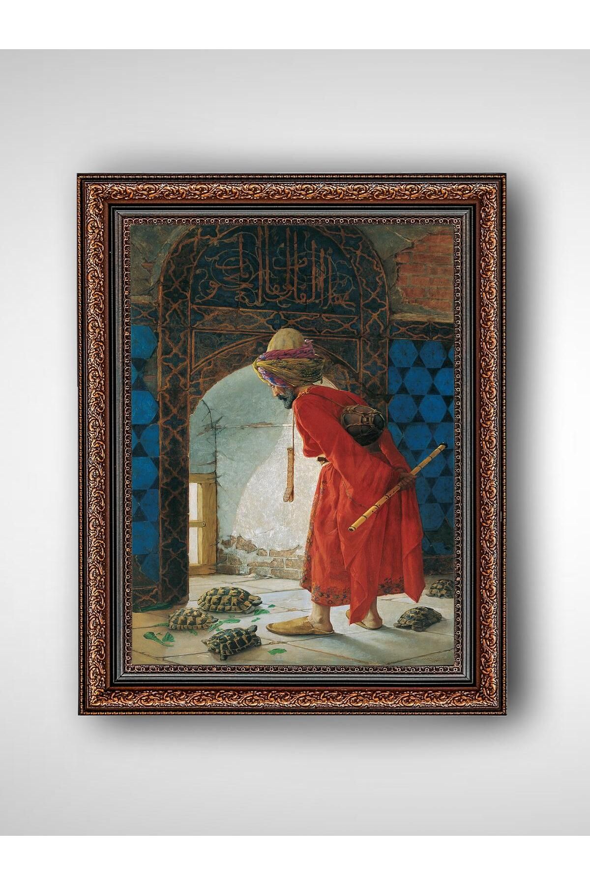 WoodyArts Kaplumbağa Terbiyecisi - Kahverengi Vintage Çerçeve