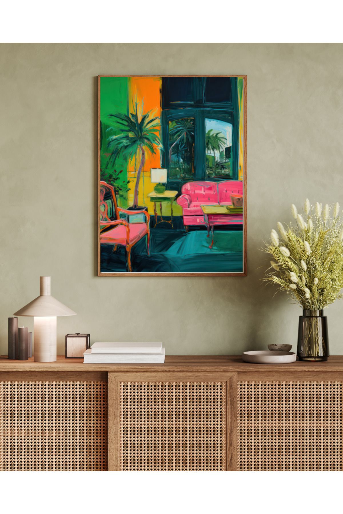 woodhomeworks tek parça salon ofis dekor tablo