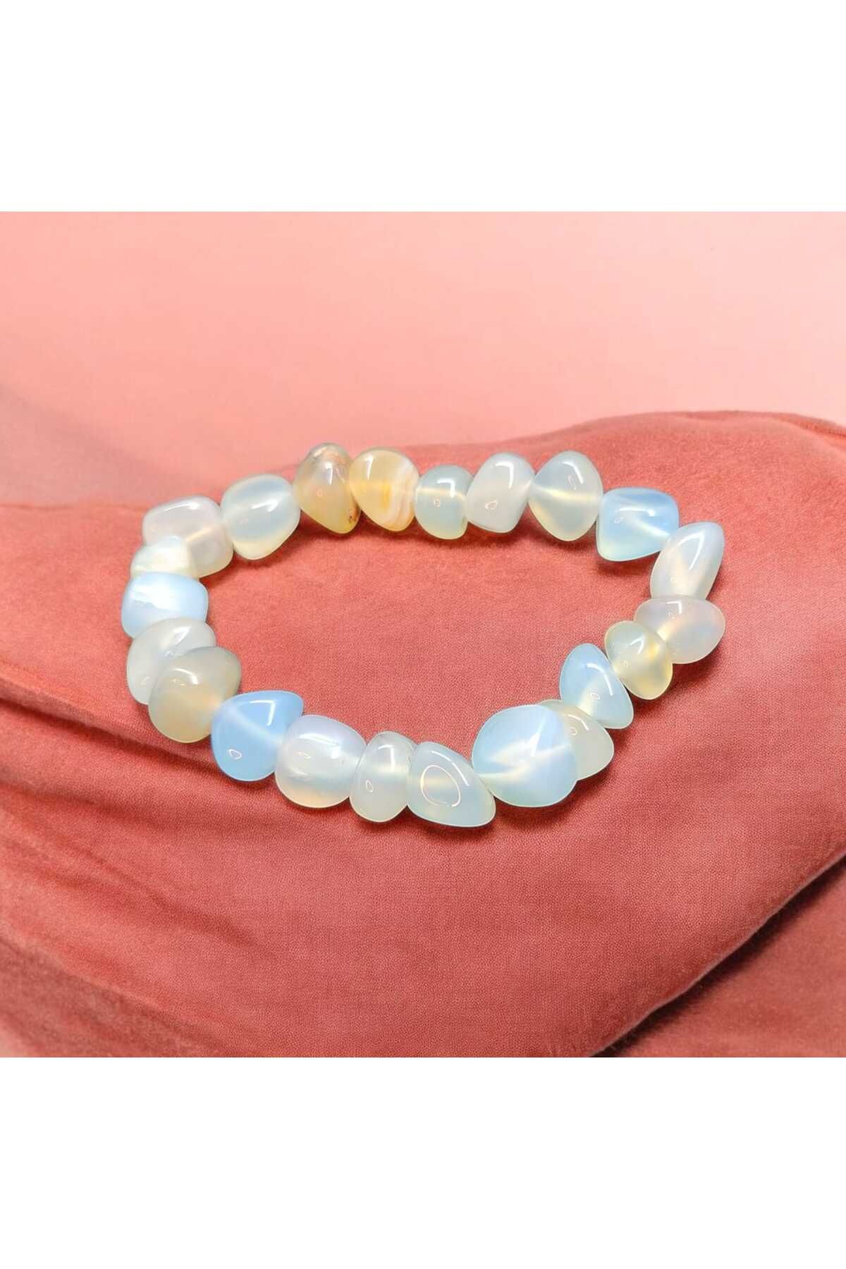 ÜMRANİKA JEWELLERY Doğal Taş-Mavi Akik Bileklik