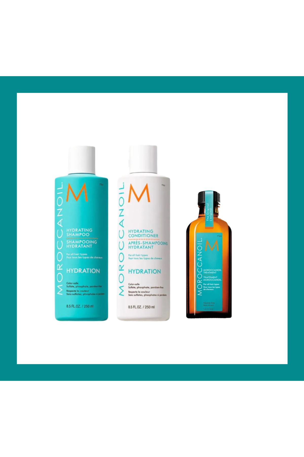 Moroccanoil Hydrating Shampoo 250ml +Kream 250m +Argan Yağı 100ml