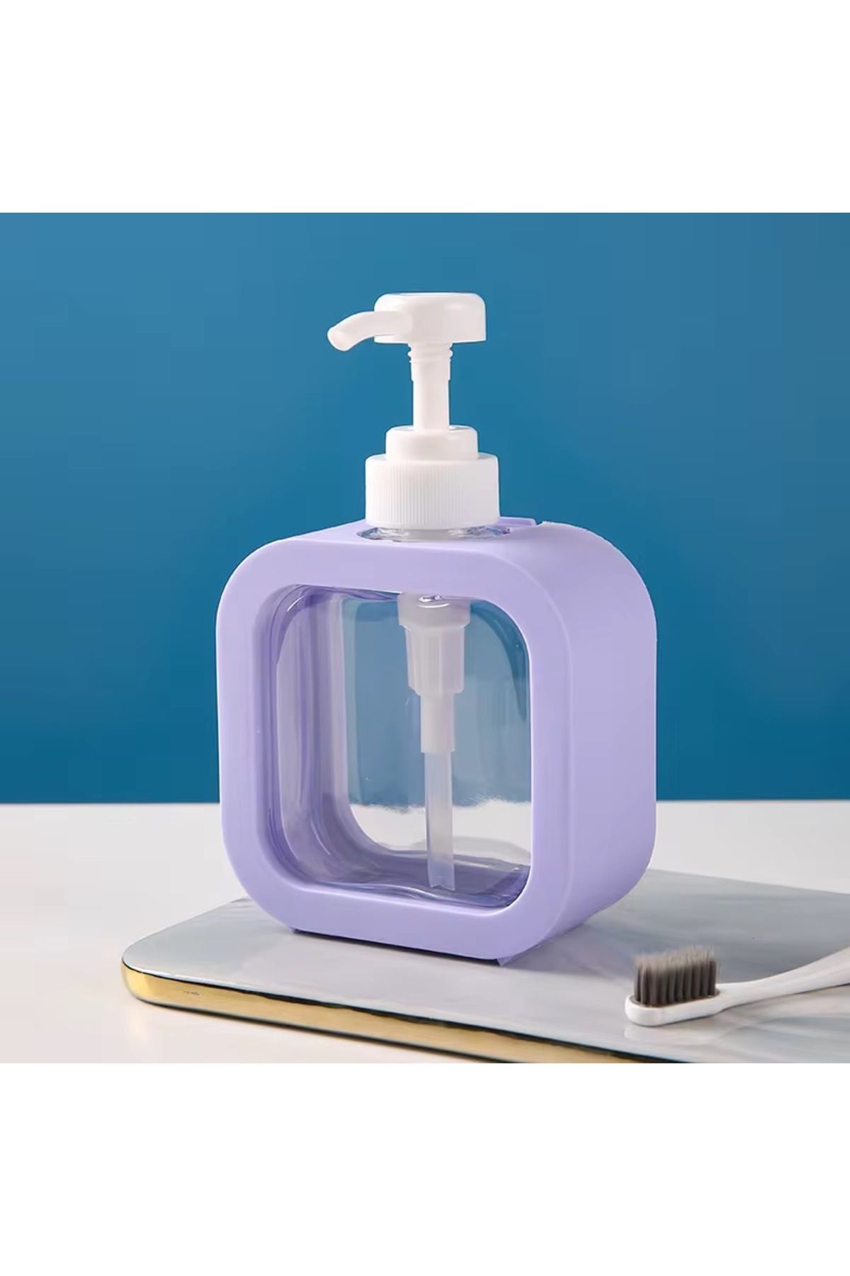 UYGUR AVM 500 ML Tezgah Üstü Dikdörtgen Banyo Mutfak Sıvı Sabunluk | Banyo Mutfak Bulaşık Lavabo Deterjanlık