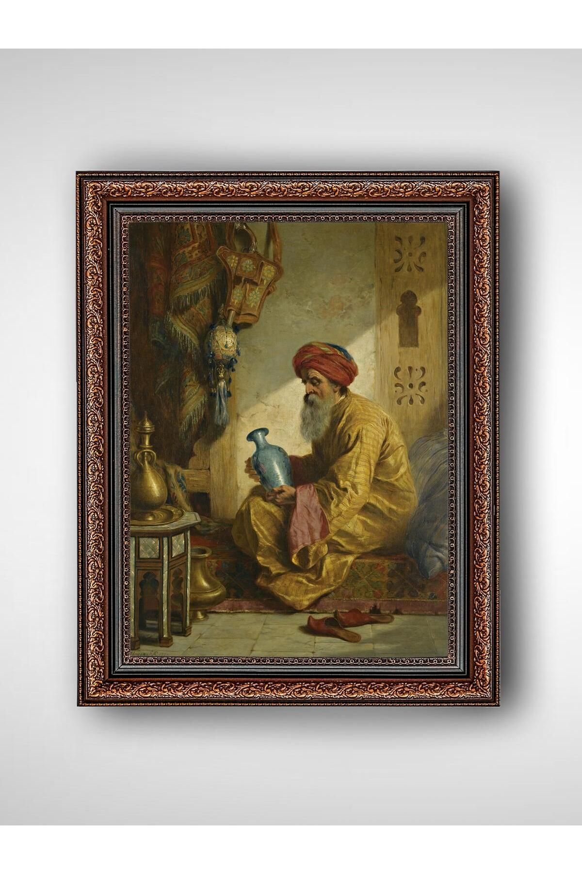 WoodyArts Vazo İncelemek - Kahverengi Vintage Çerçeve