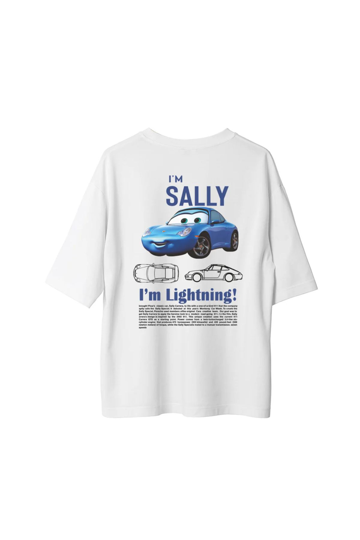 Koklonmoda Büyük Beden Unisex I'm Sally Baskılı Oversize T-Shirt