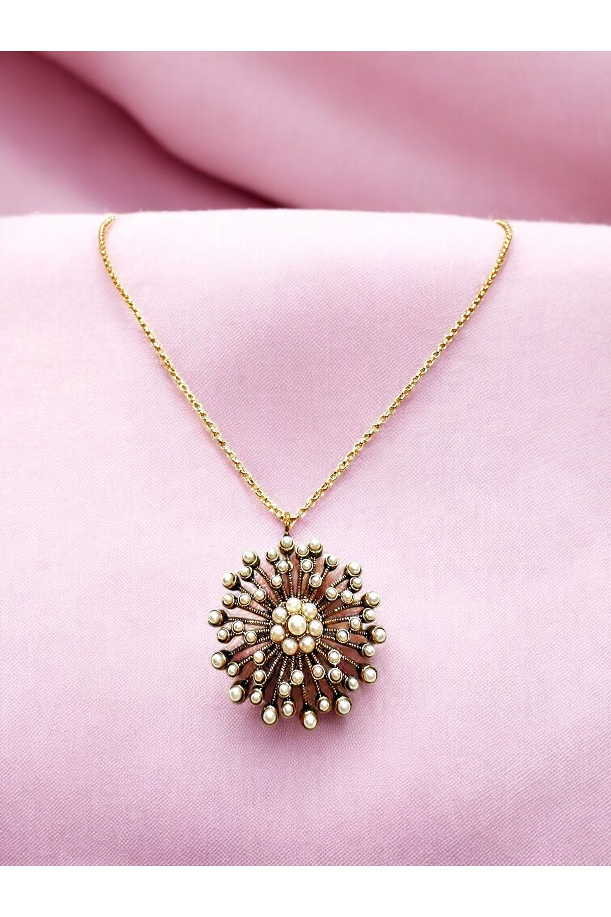 FUYA JEWELLERY İnci Taşlı Işıltı Kolye