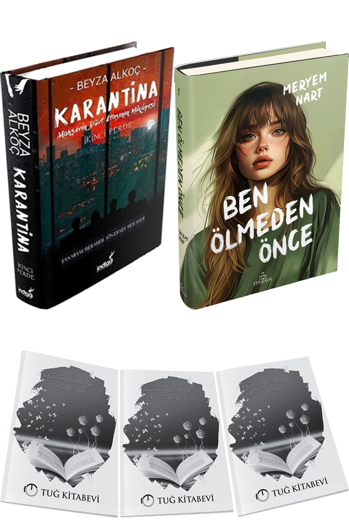 İndigo Kitap Karantina 2 Ciltli ve Ben Ölmeden Önce Ciltli + Hediyeli