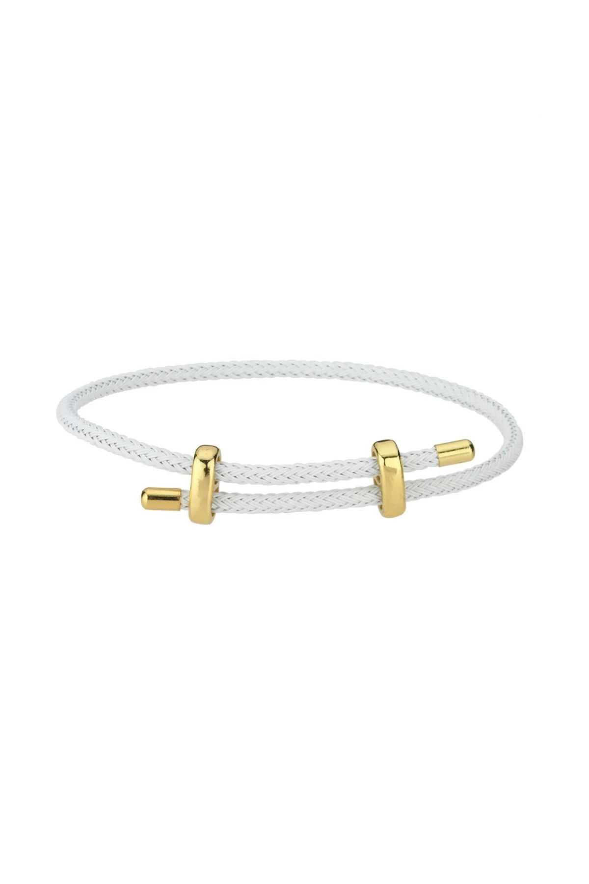 VİOLET ACCESSORİES DERİ HALAT ÖRGÜ BİLEKLİK
