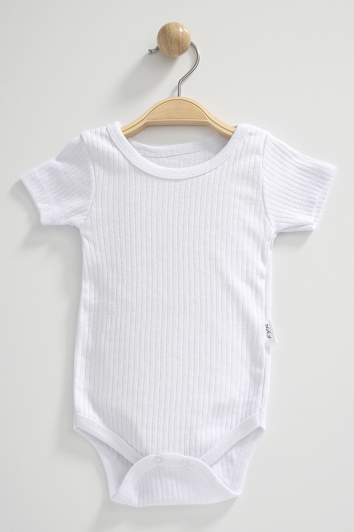 bukko Kız Erkek Bebek Çıtçıtlı Body (Badi) Zıbın Kısa Kollu