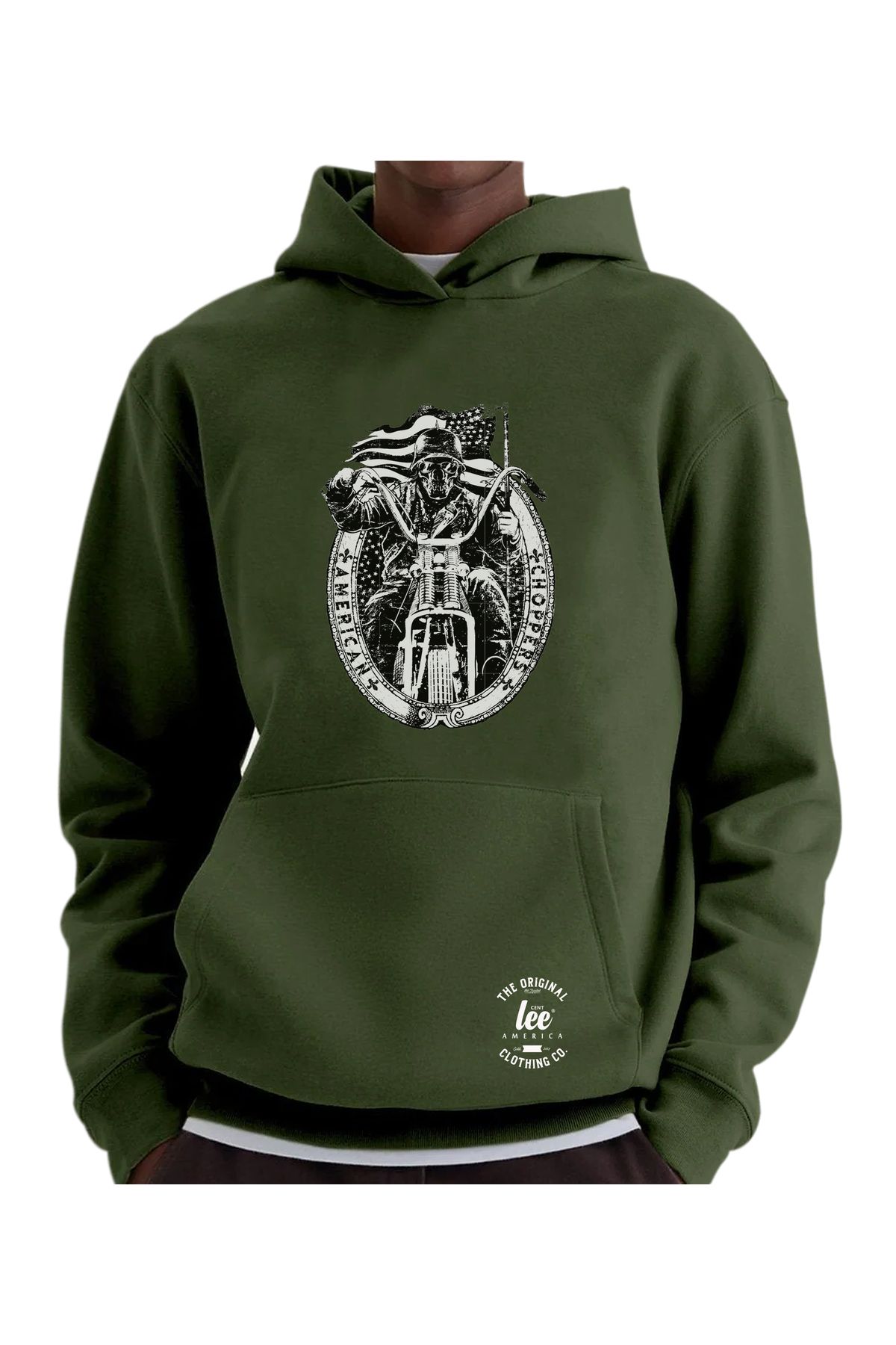 centlee america kapüşonlu sweatshirt erkek unisex spor oversize kalıp uzun kollu