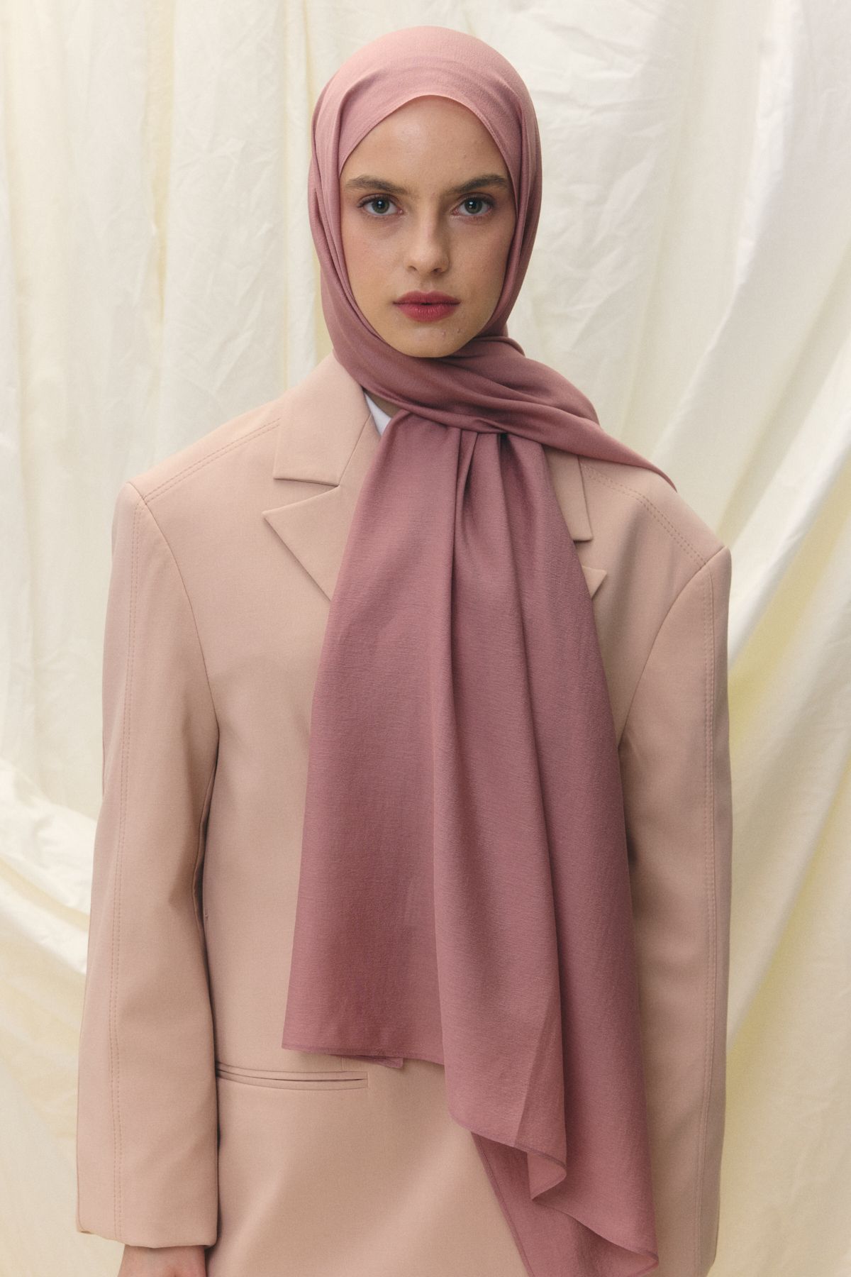 FENZA SCARF Paris İpeği Şal - Gül Kurusu