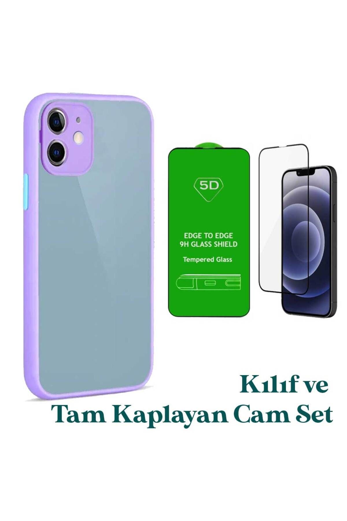 Smart Tech Apple iPhone 12 Uyumlu Montreal Kılıf Ve Tam Kaplayan Cam Set