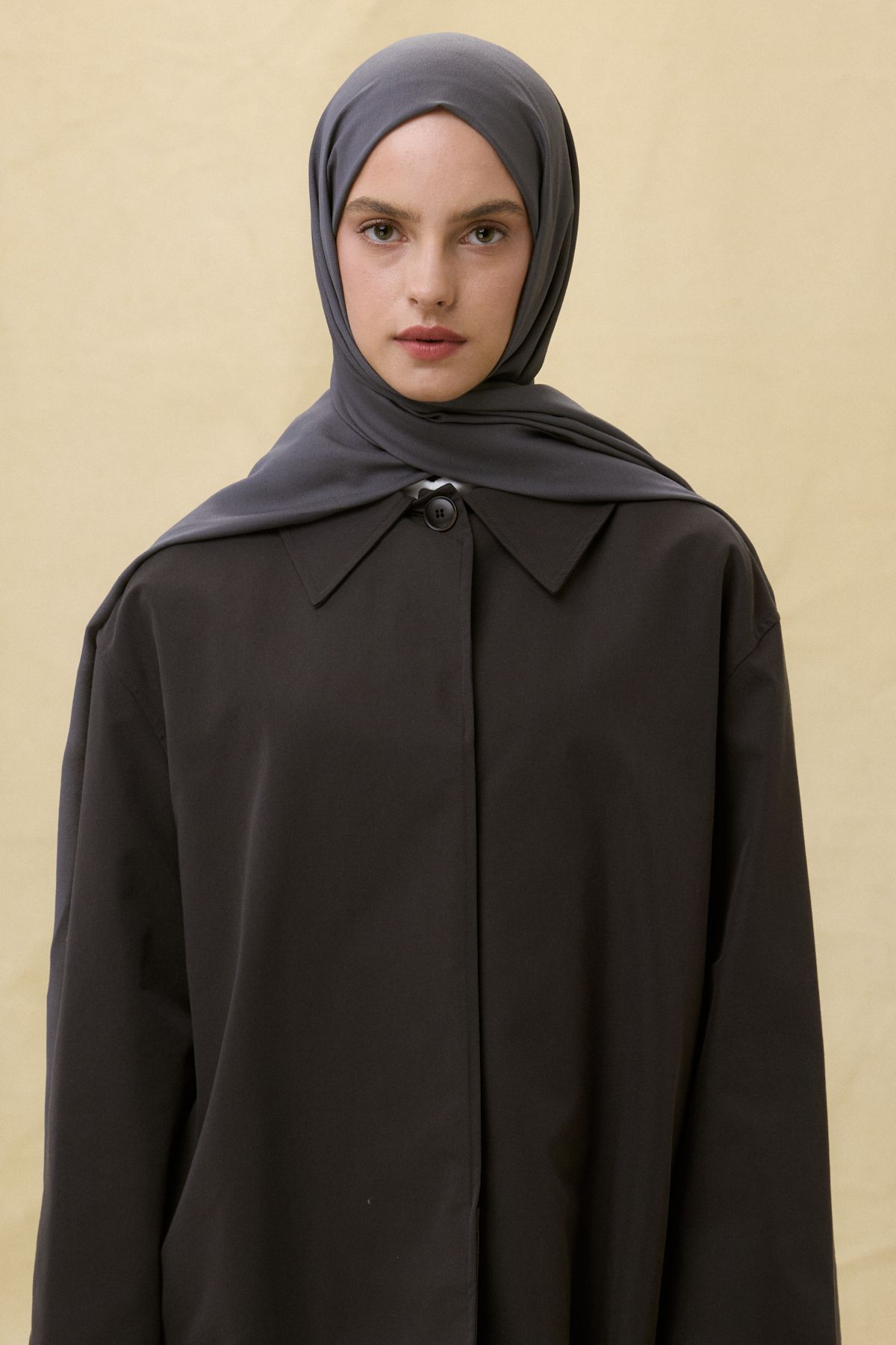 FENZA SCARF Paris İpeği Şal - Antrasit