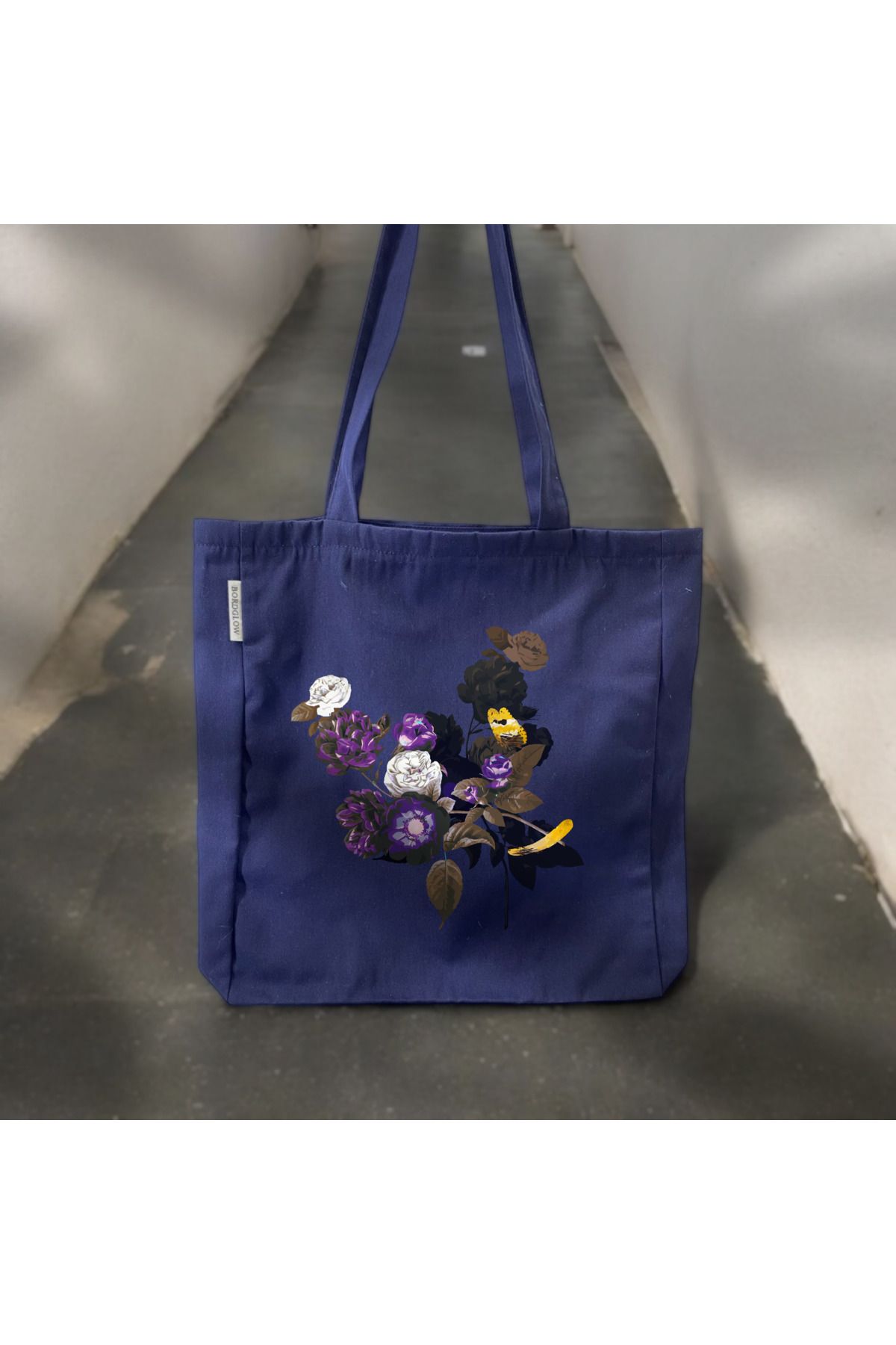 Bordglow Lacivert Plaj Çantası -Gabardin çanta- Bordglow