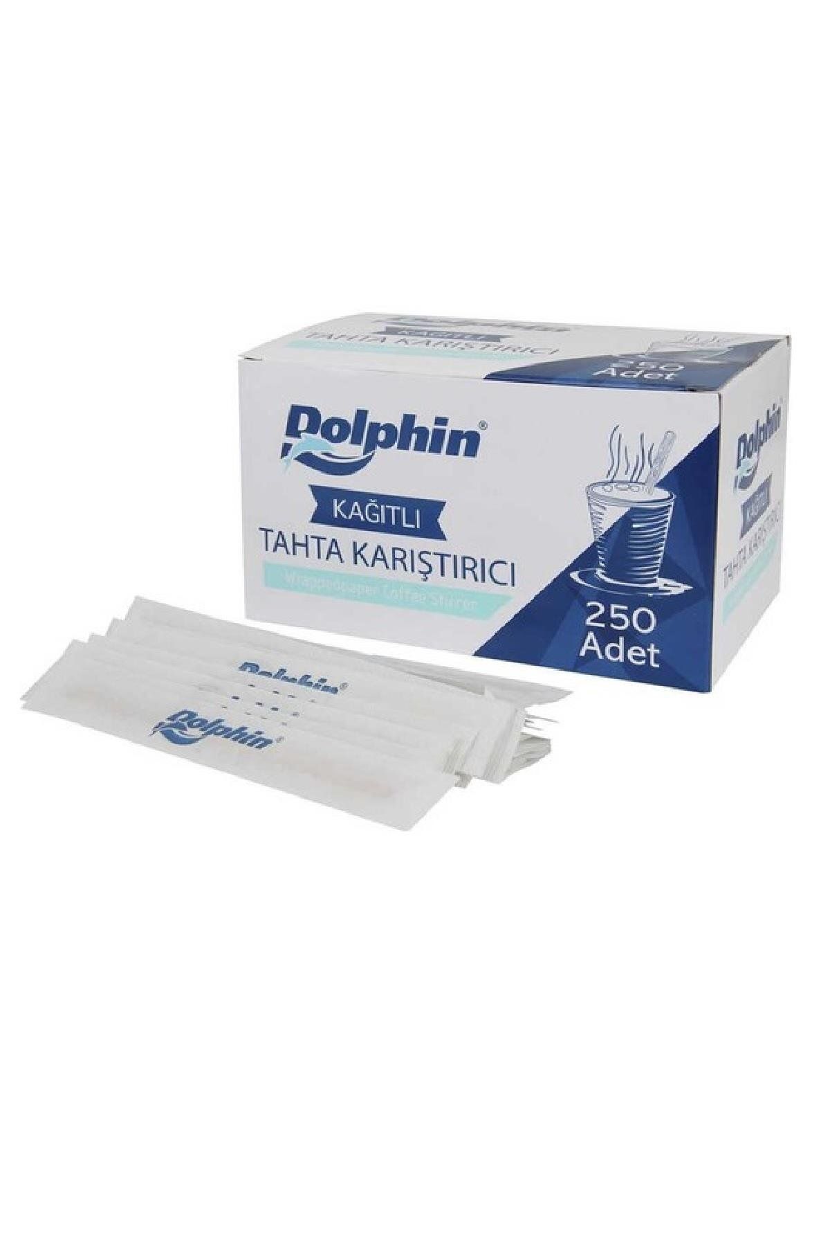 alsepeteavm Dolphin Kağıtlı Tahta Karıştırıcı 18cm 250li