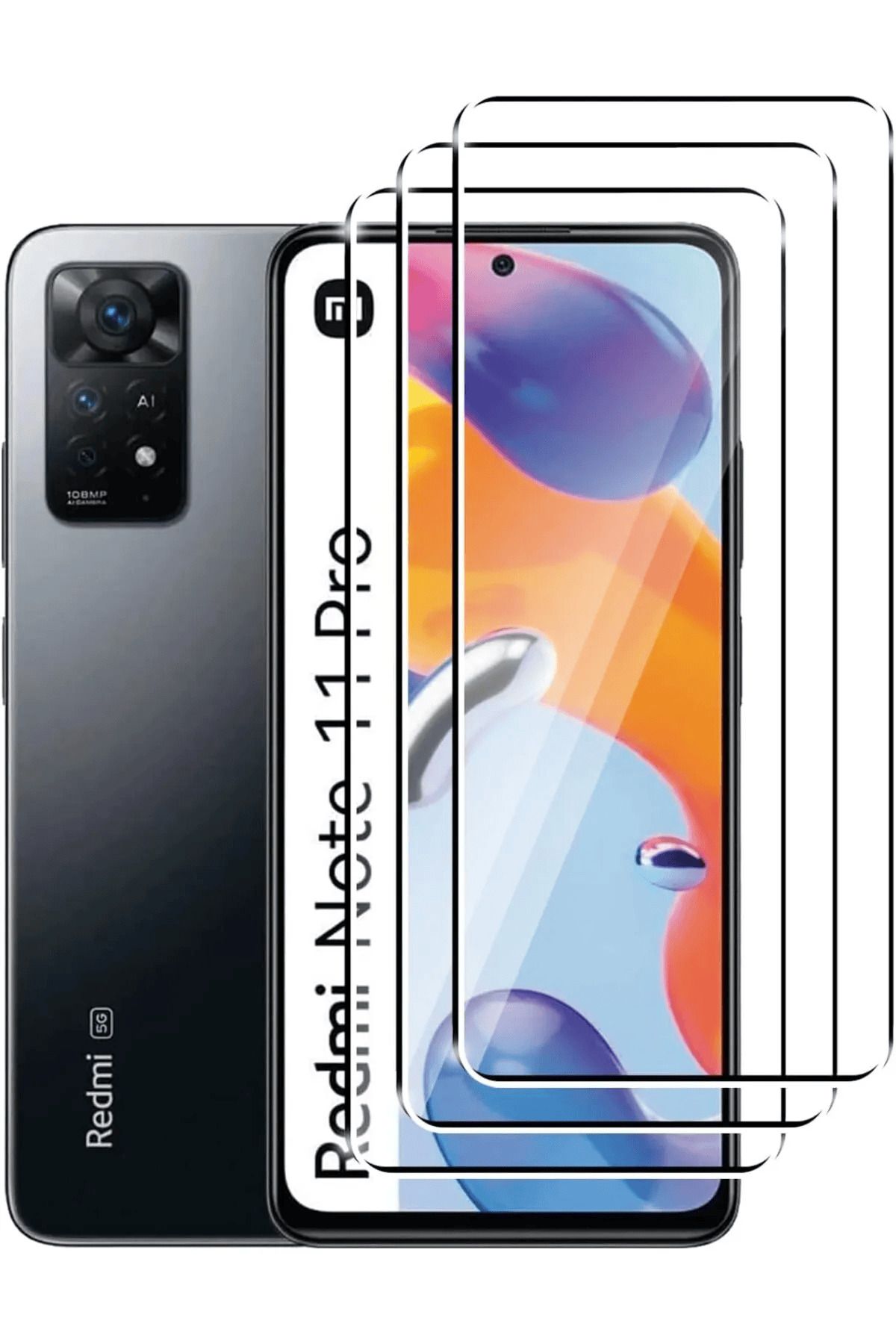 CASABLANCA Xiaomi Redmi Note 11 Pro Uyumlu Ekran Koruyucu Tamperli Cam