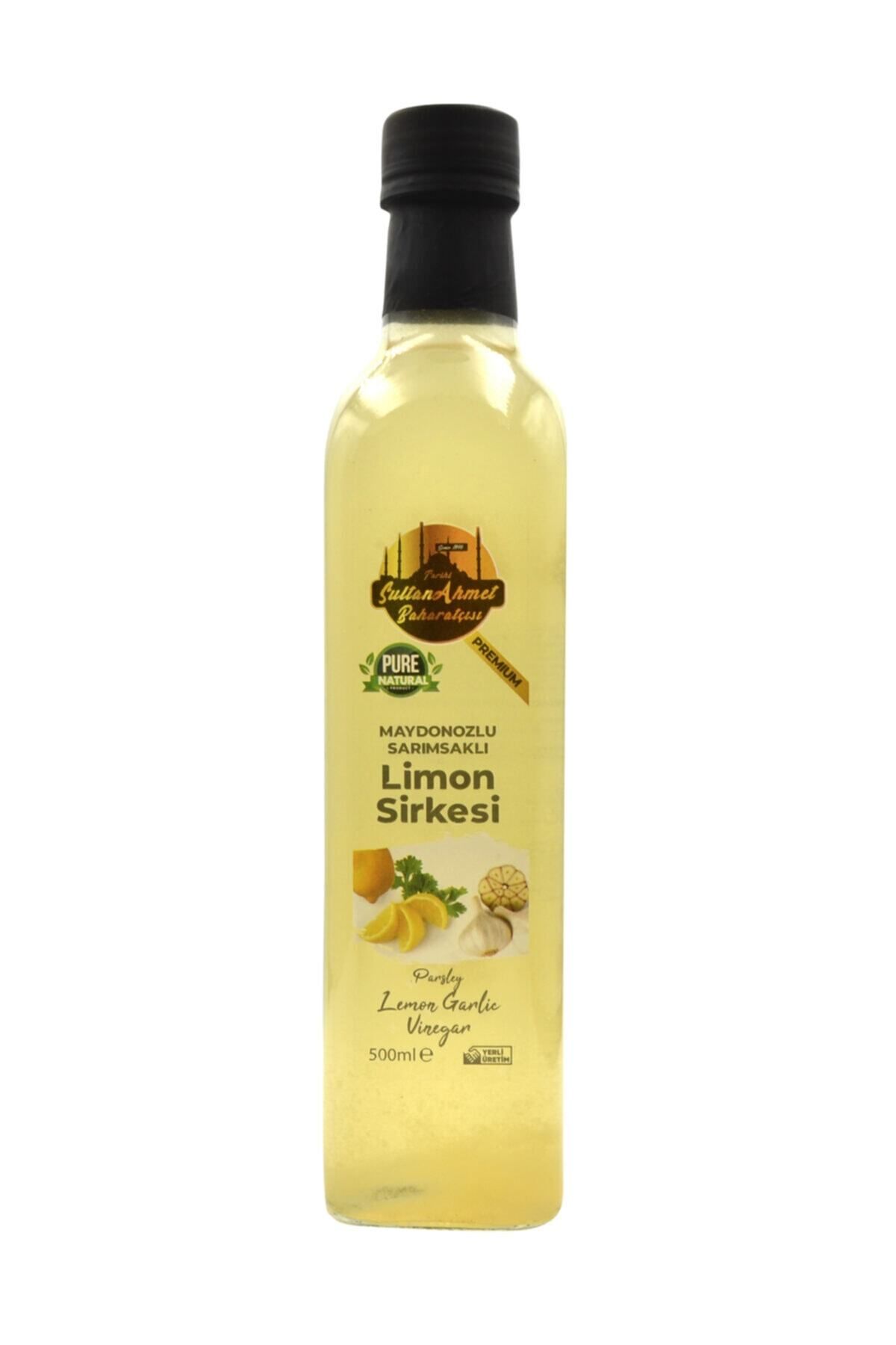 Tarihi SultanAhmet Baharatçısı Maydanozlu Sarımsaklı Limon Sirkesi 500 ml – %100 Katkısız Doğal | Özel Üretim