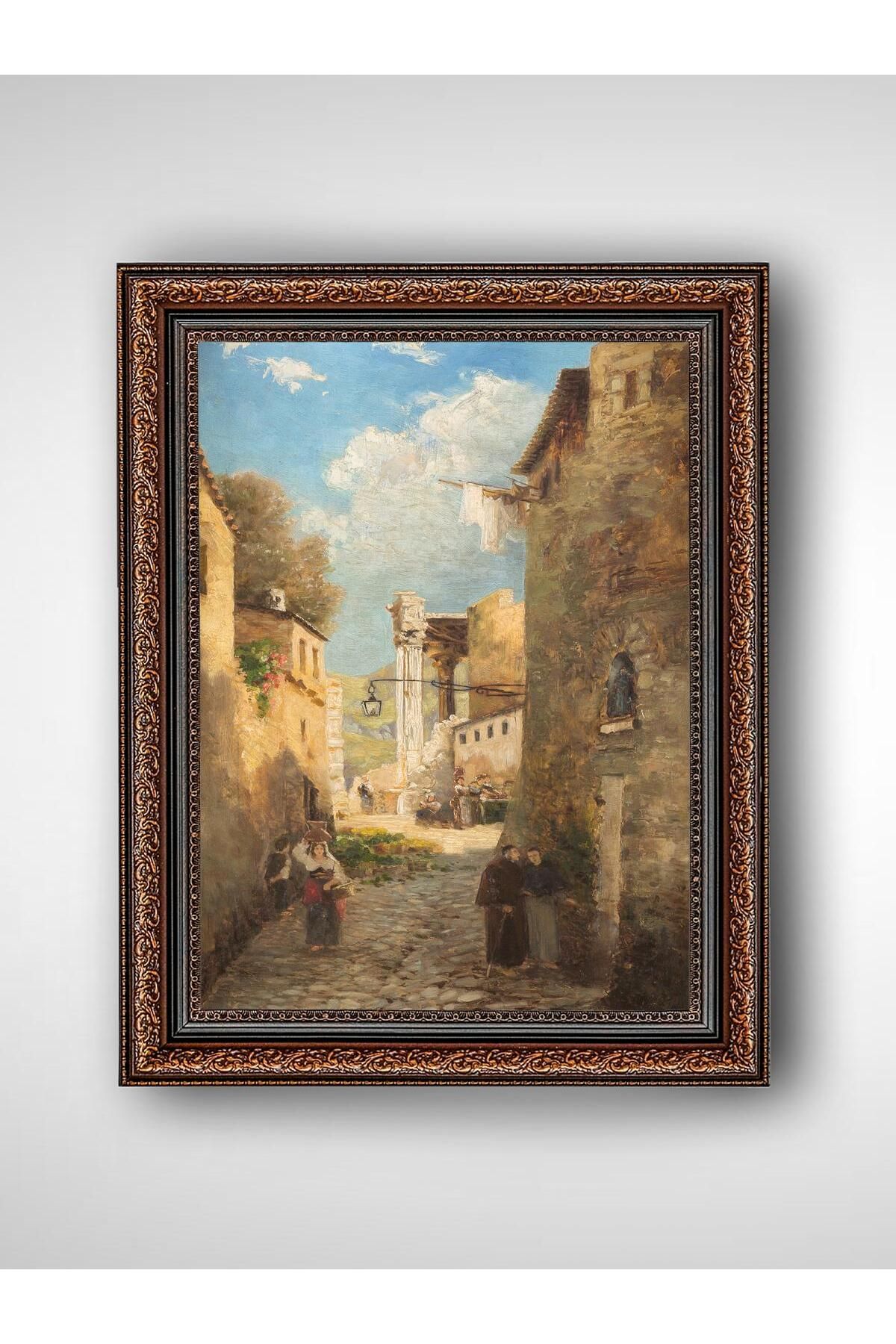 WoodyArts İtalyan Kasabası - Kahverengi Vintage Çerçeve