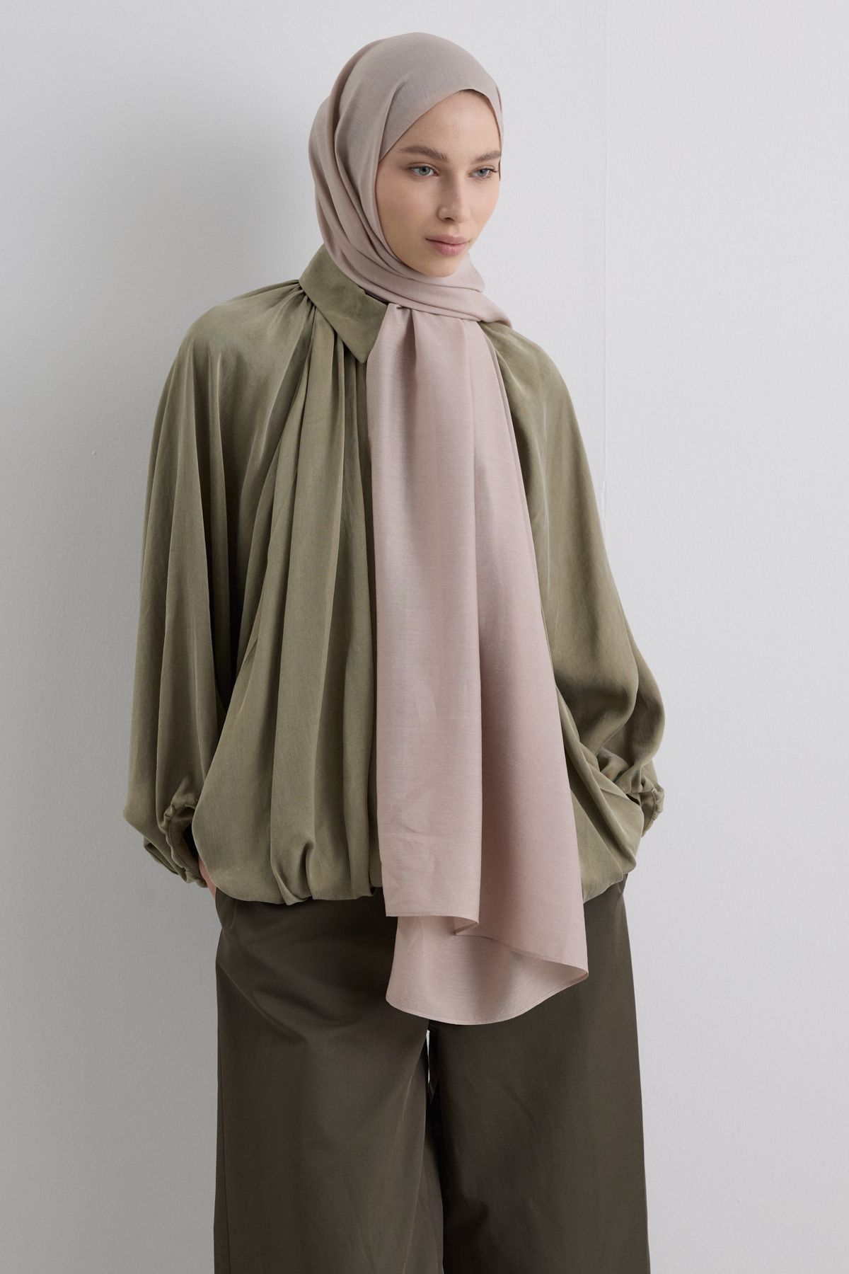 FENZA SCARF Paris İpeği Şal - Gül