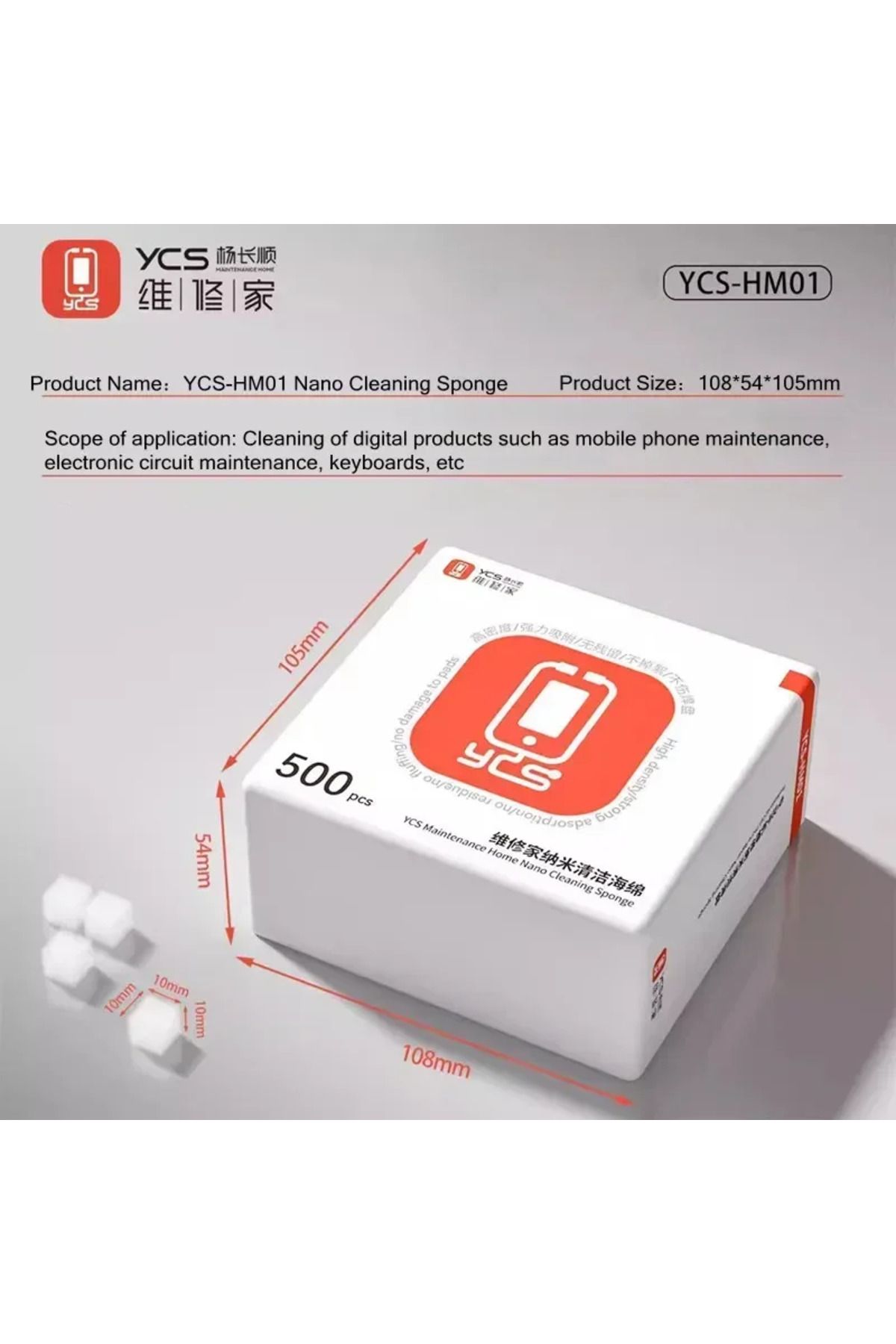 yçs YCS ENTEGRE TEMİZLE SÜNGERİ KÜP