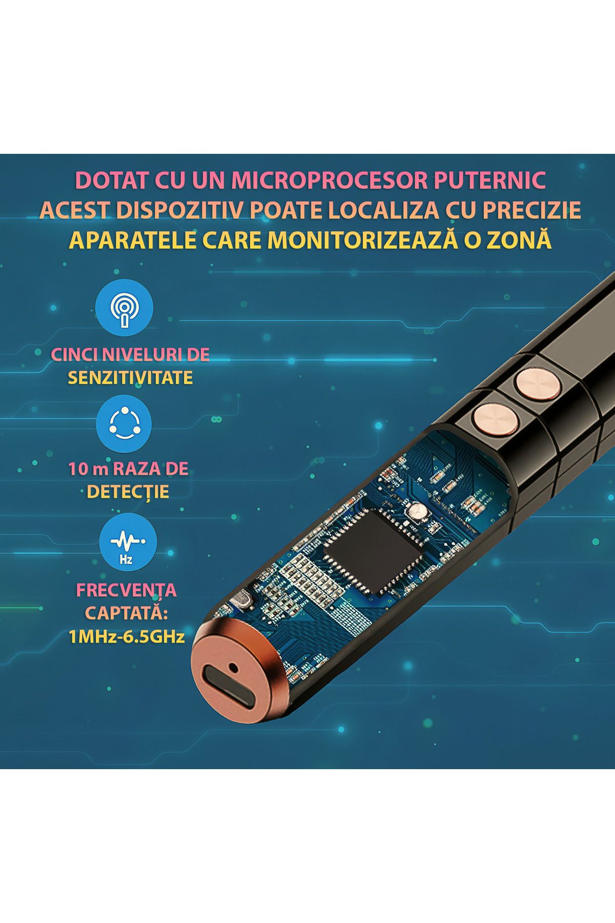 Spionescu-Spy device detector, T13, hidden cameras, microphones, GPS locators, recorders, 25-hour battery life 2