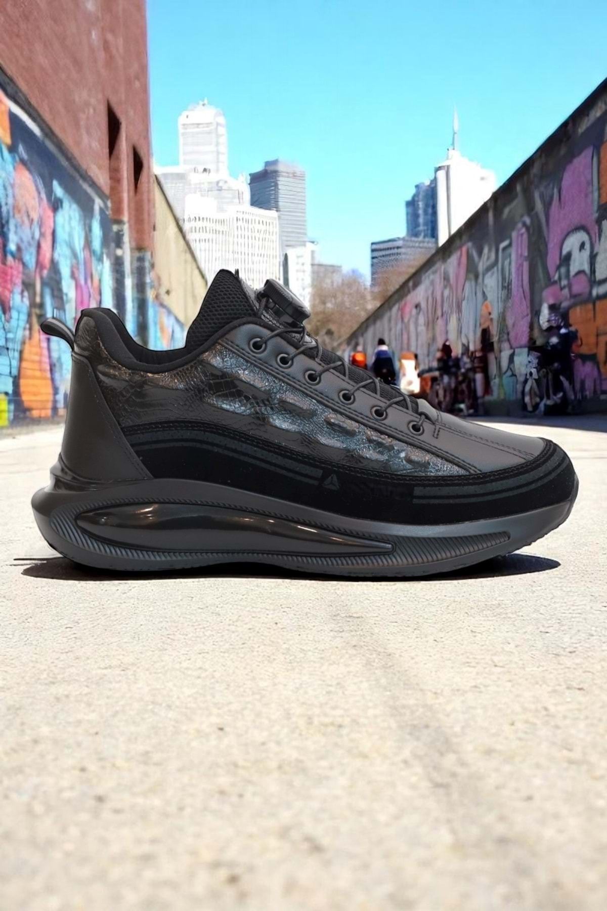 Konfores 2190-Jamper Anatomik Tabanlı Otomatik Bağcıklı Erkek Sneakers Ayakkabı
