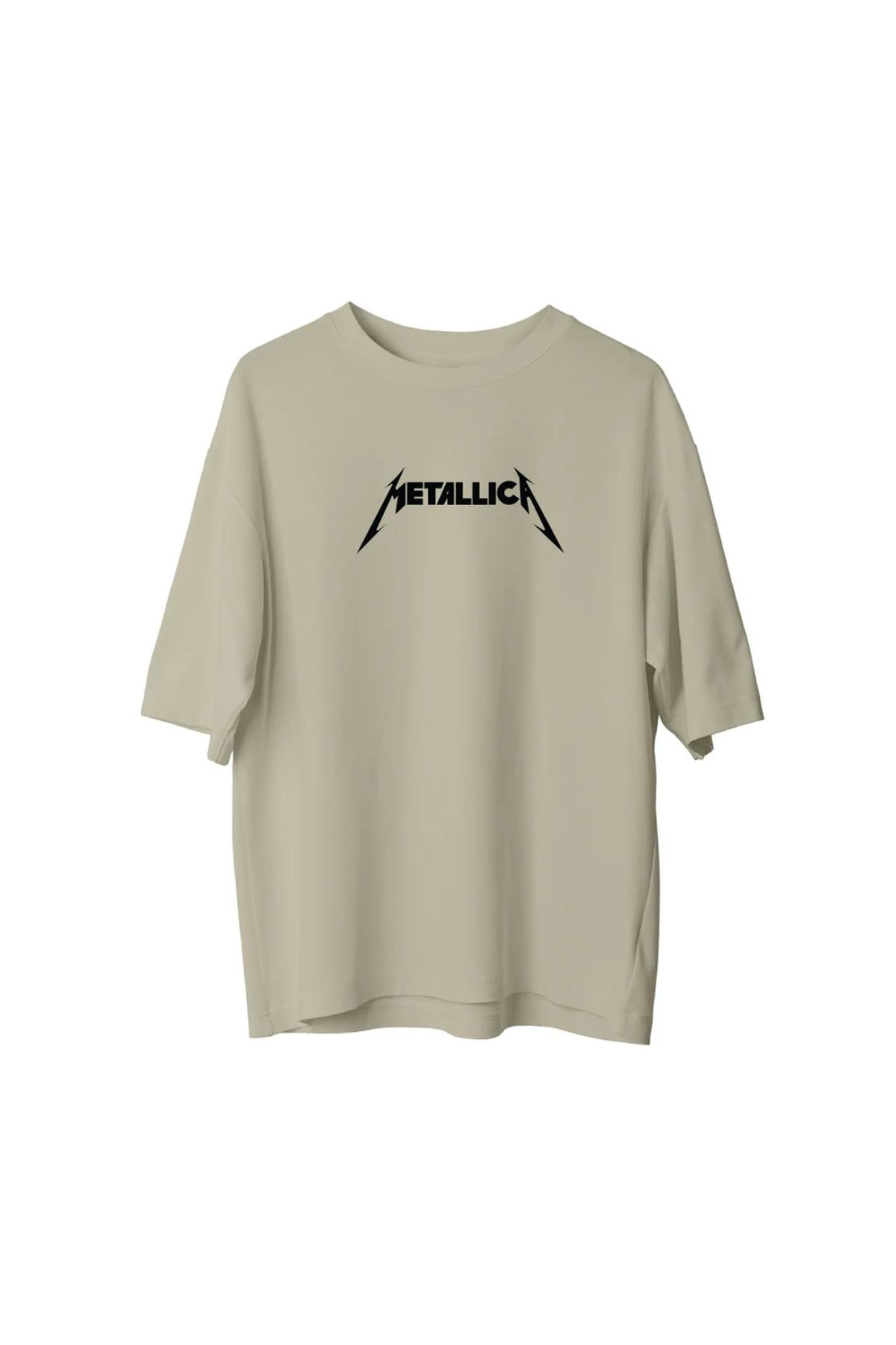 Koklonmoda Büyük Beden Unisex Metalica Baskılı Oversize T-Shirt