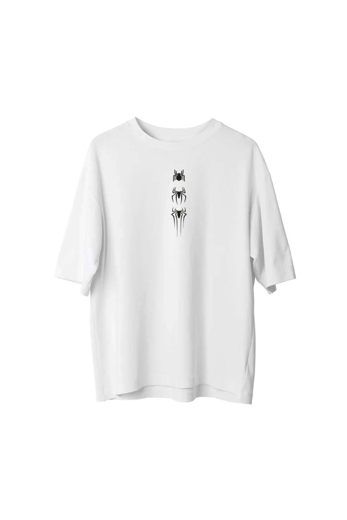 Koklonmoda Unisex Örümcek Baskılı Oversize T-Shirt