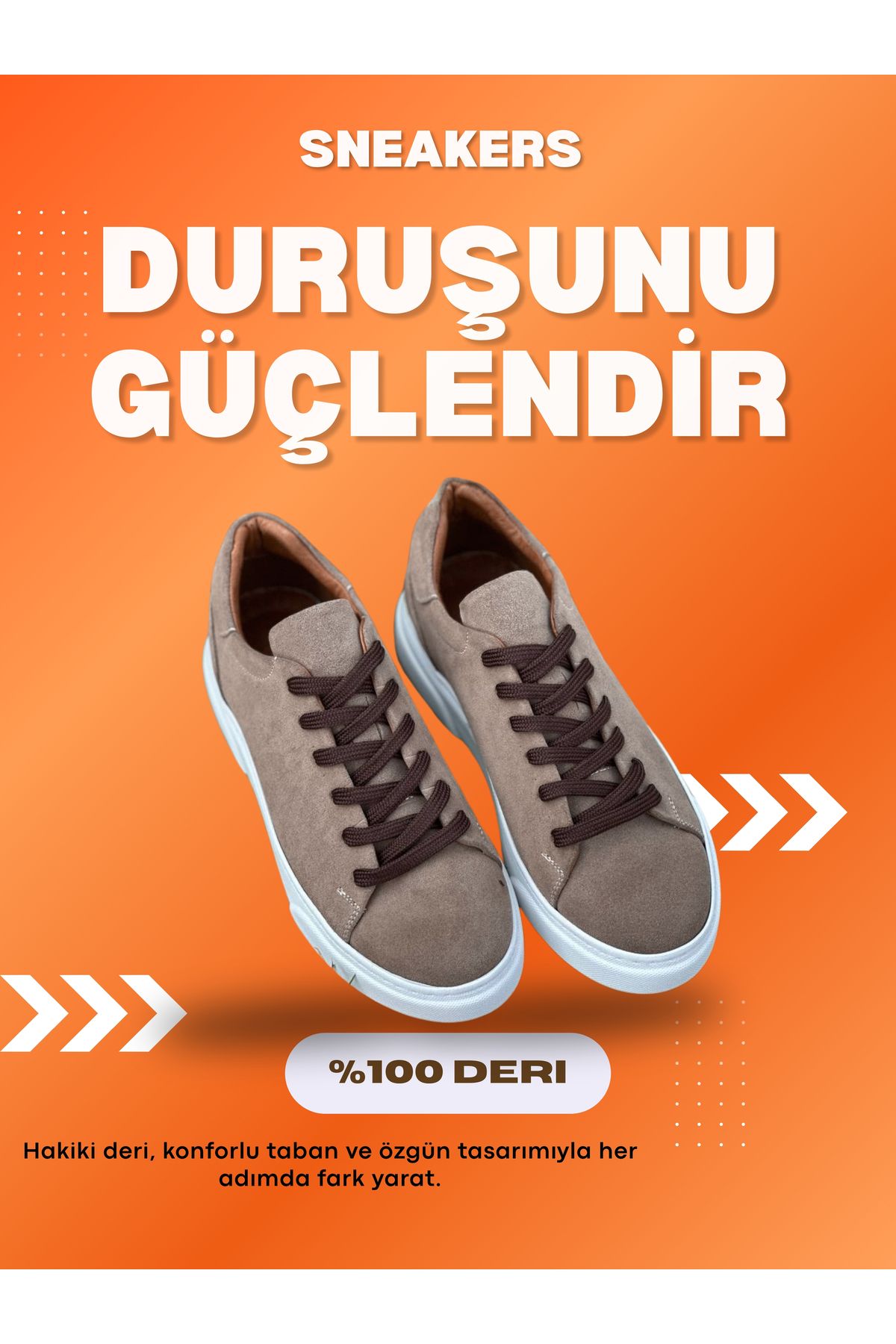 shcenco Hakiki Deri Erkek Sneaker Ayakkabı – El İşçiliği ve Konforlu Taban