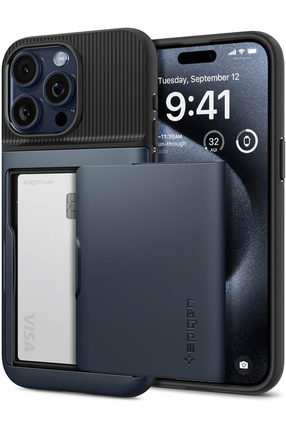 yenibagshop İPhone 15 Pro Max Uyumlu  Kılıf Slim Amor Cs Metal Slate - Acs06591
