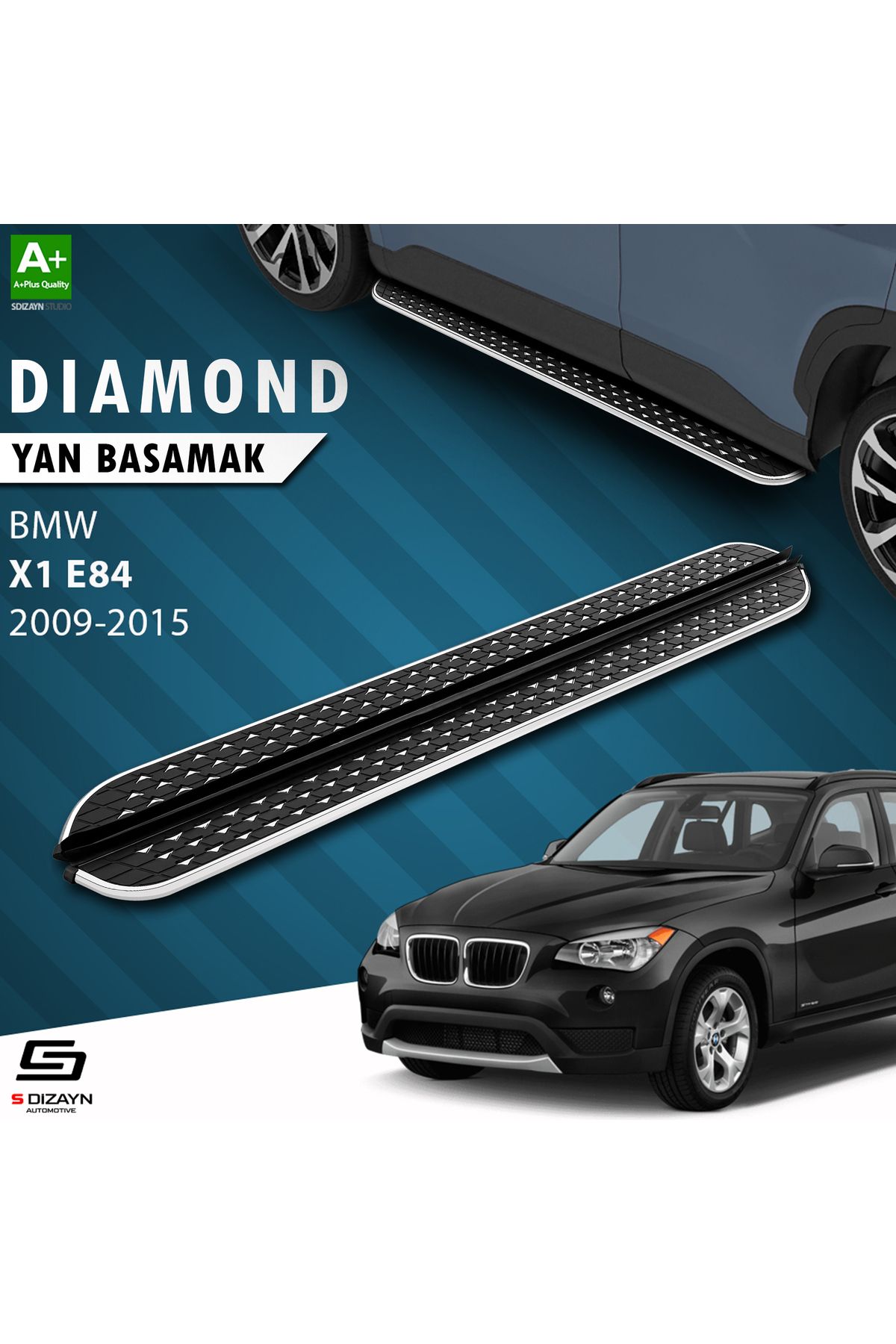 Life Tuning S-Dizayn Bmw X1 E84 Diamond Krom Yan Basamak 183 Cm 2009-2015 A+ Kalite