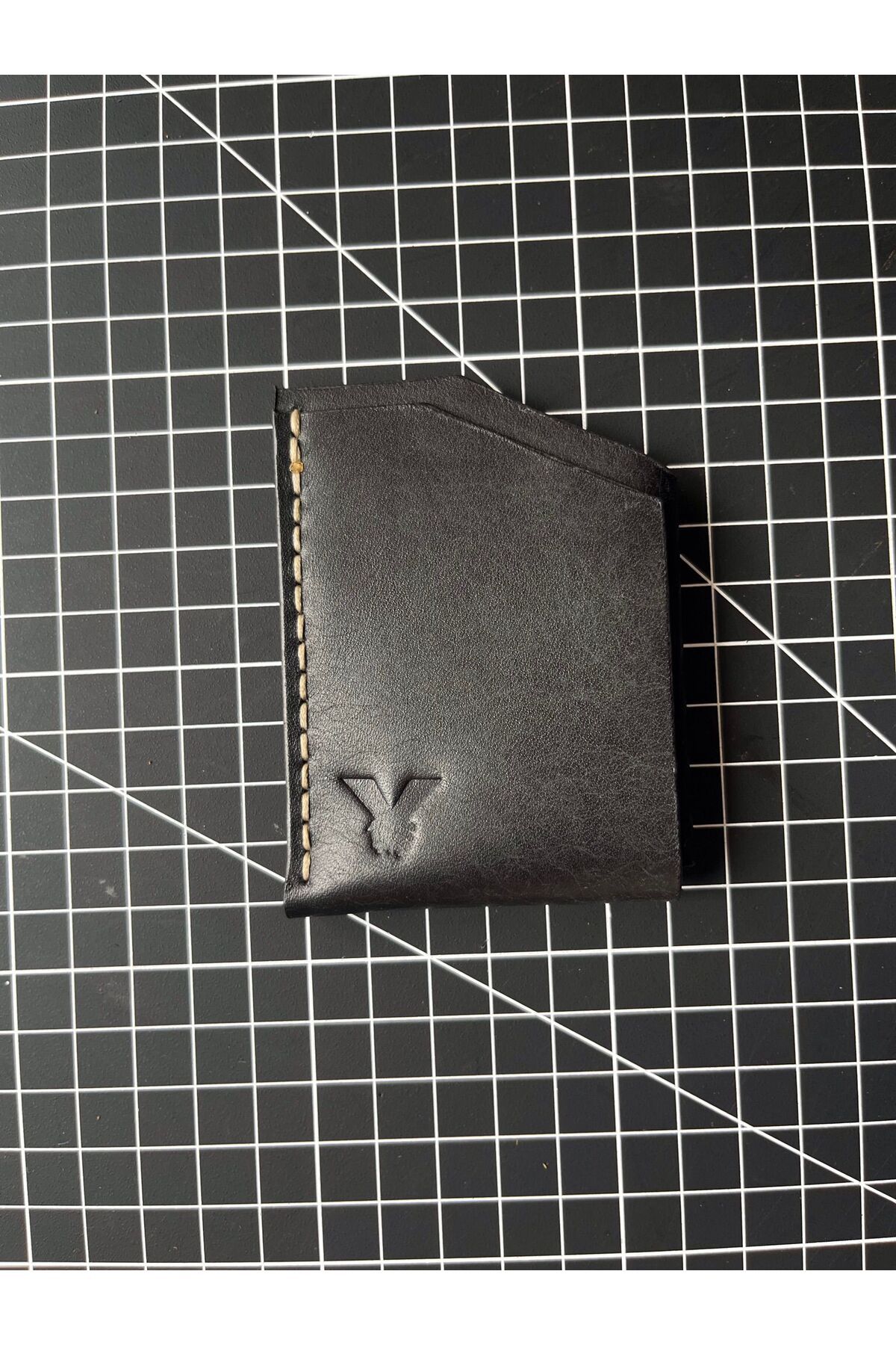 HAT Leather Gerçek İtalyan Derisinden Avuç İçi '' Winston'' Kartlık- Siyah
