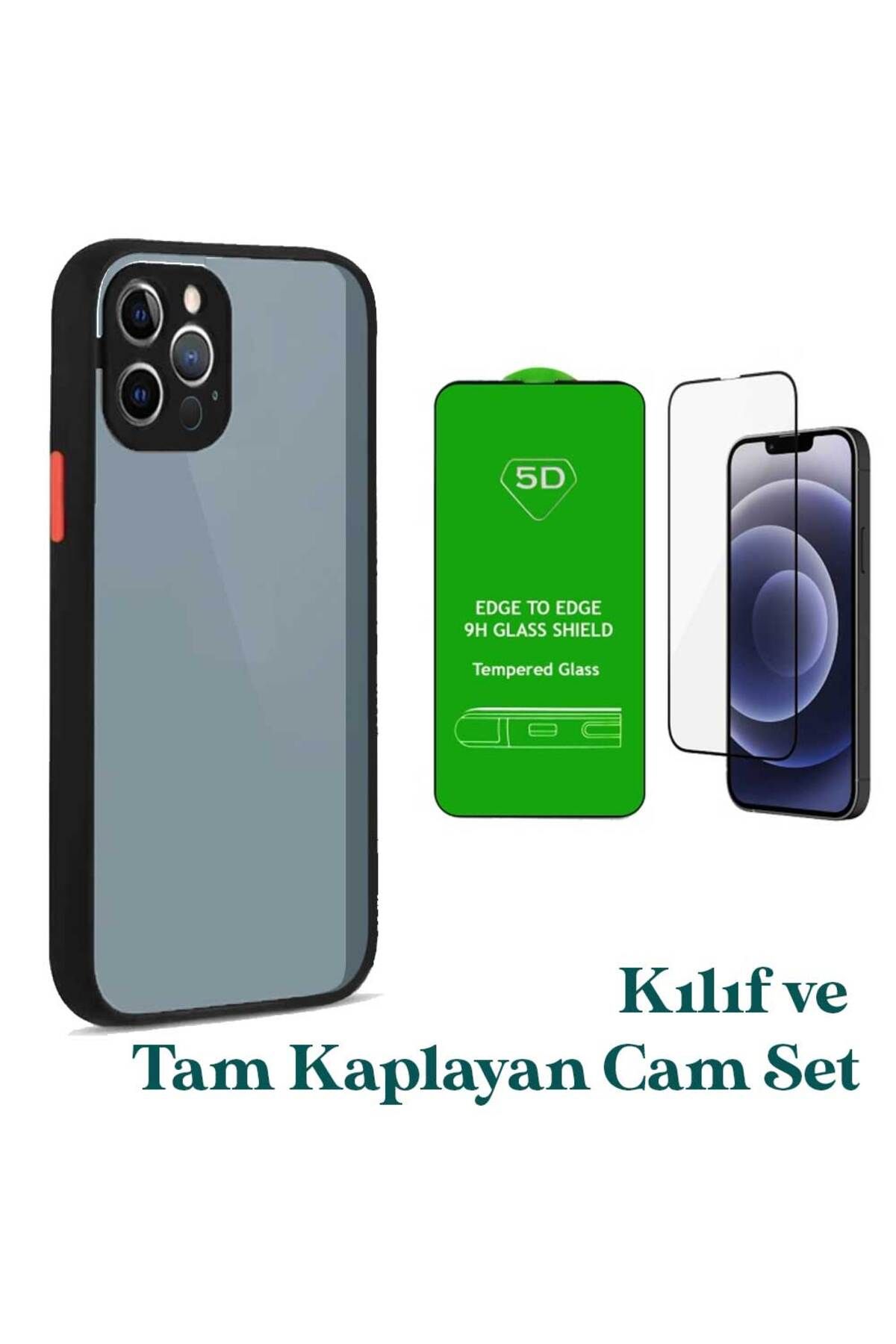 Smart Tech Apple iPhone 11 Pro Max Uyumlu Montreal Kılıf Ve Tam Kaplayan Cam Set